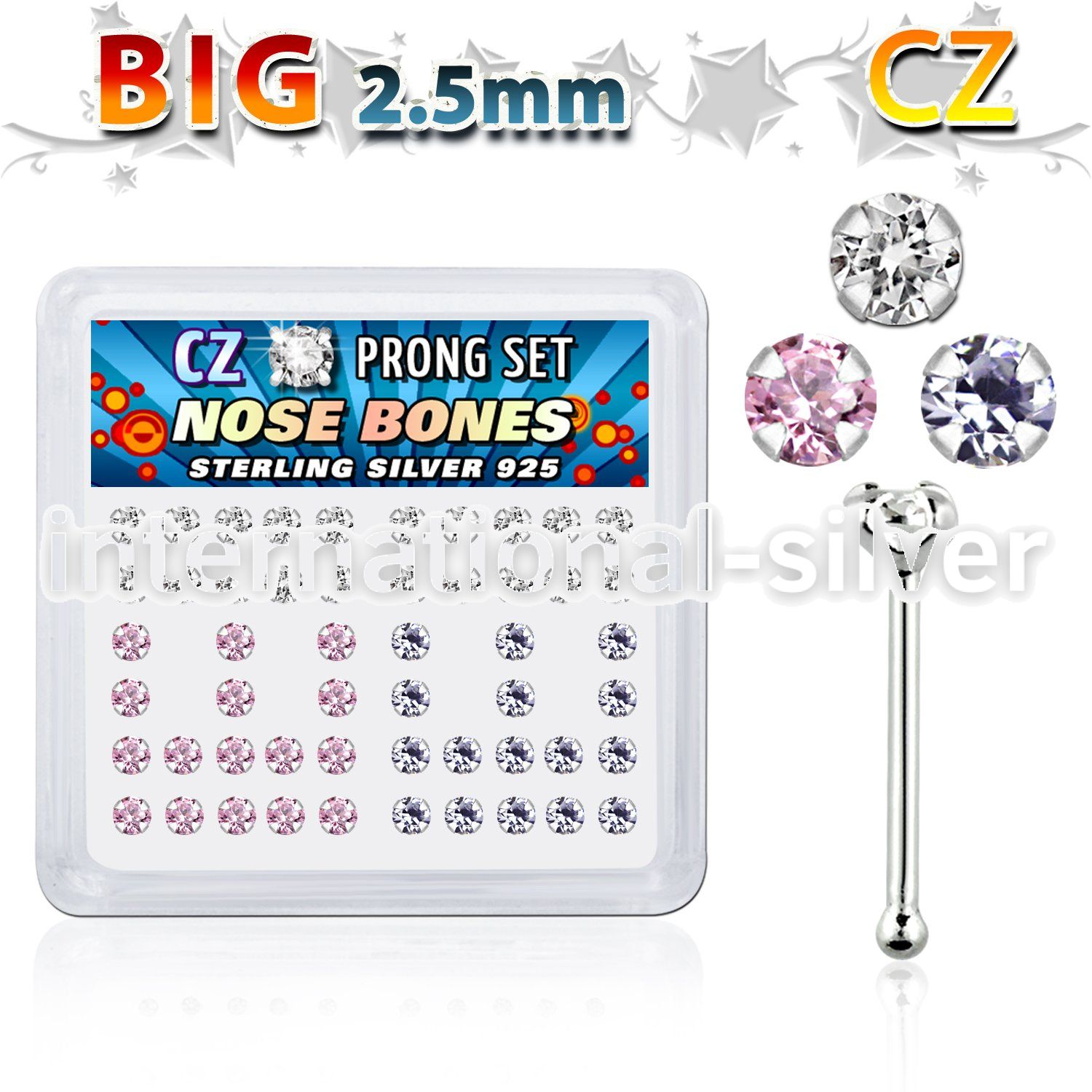 nbzbm25 nose bone silver 925 nose