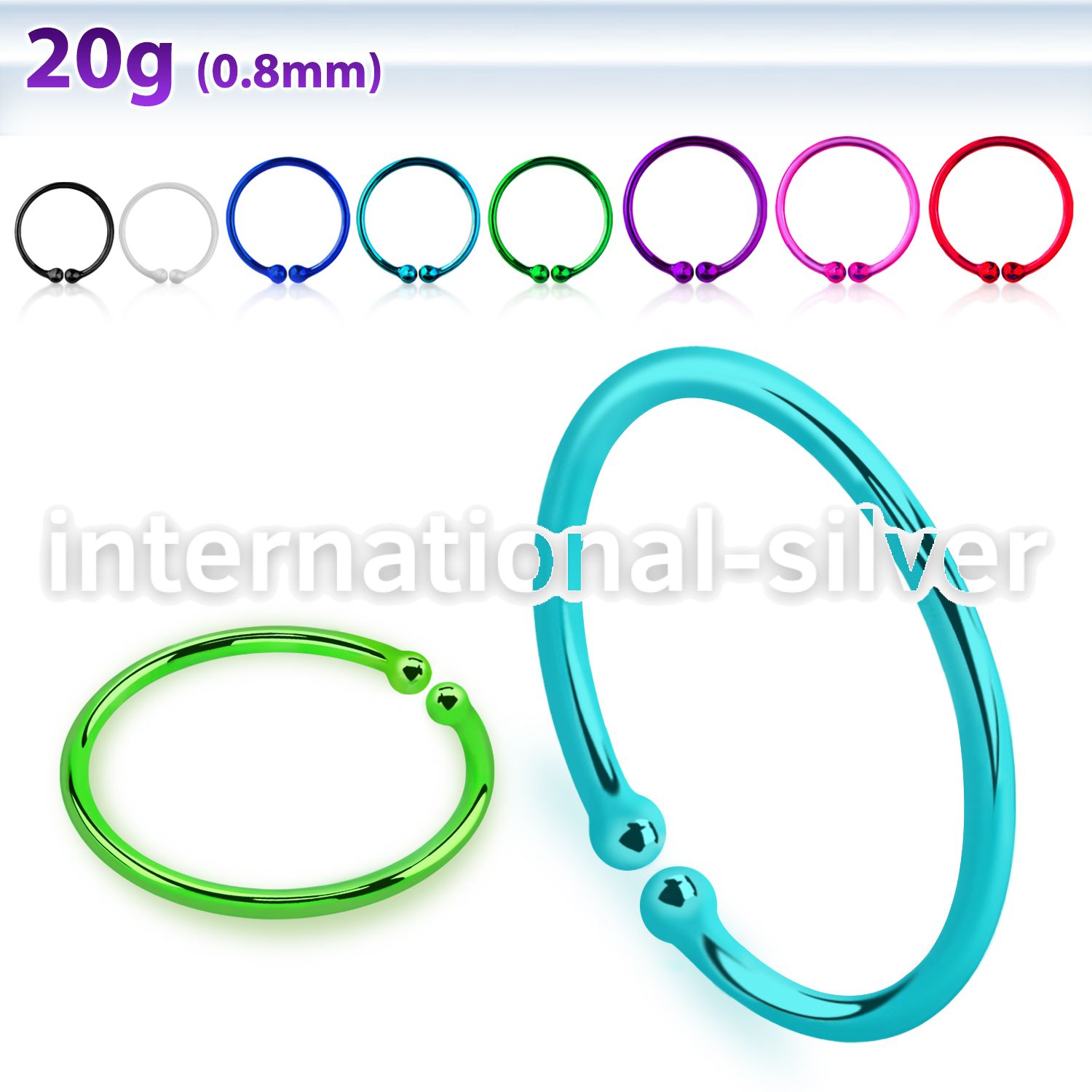 ncp fake illusion hoops silver 925 nose