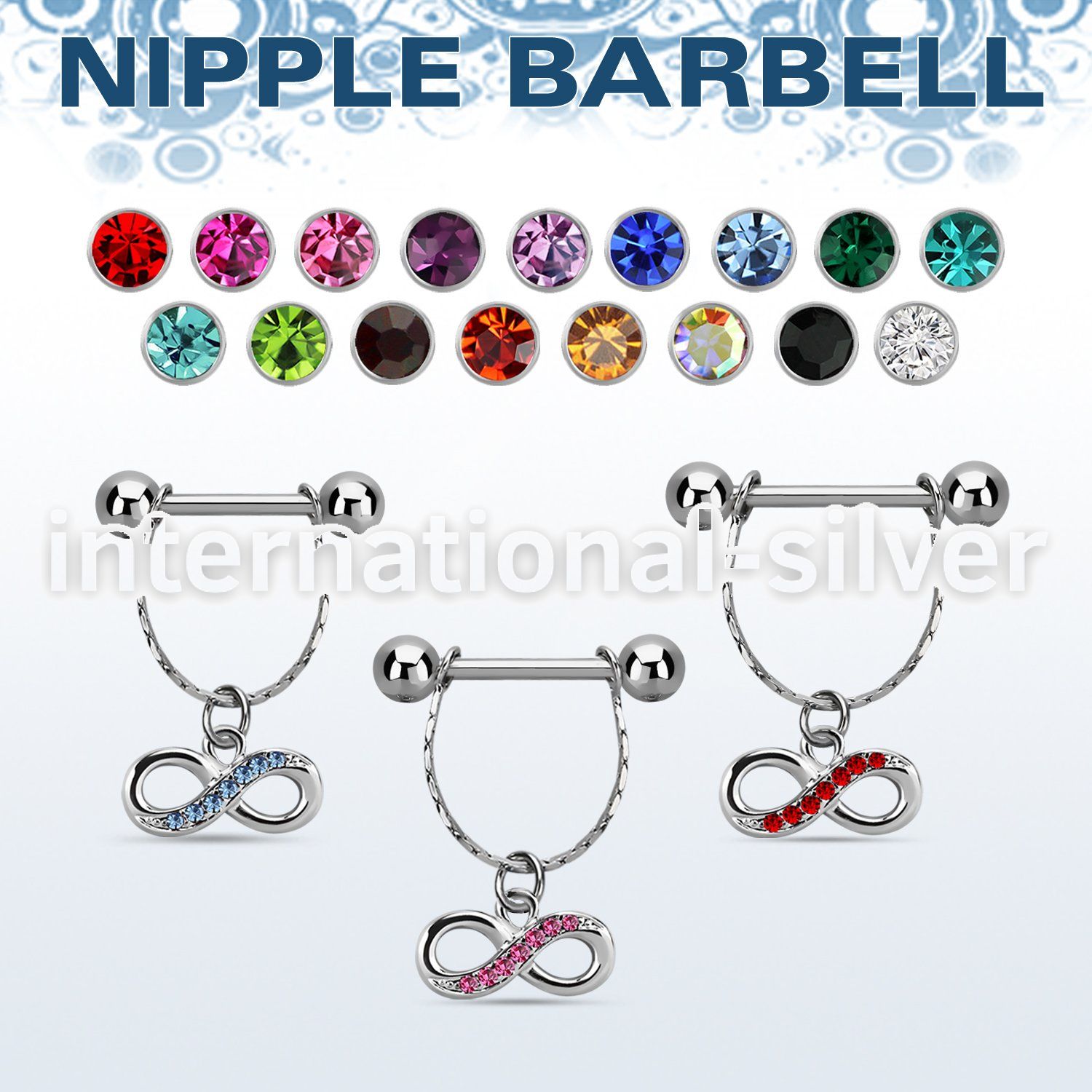 npdl16 straight barbells surgical steel 316l nipple