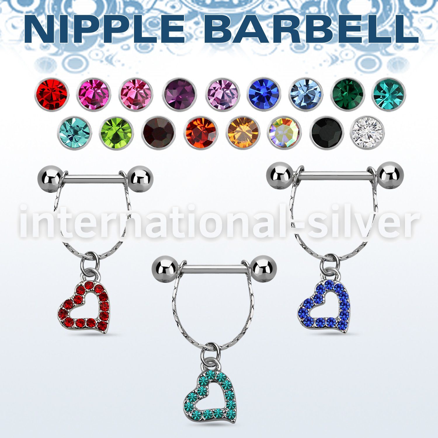 npdl17 straight barbells surgical steel 316l nipple