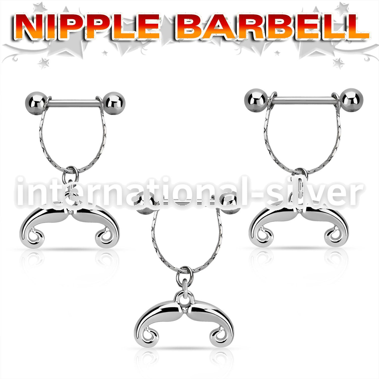 npdl39 straight barbells surgical steel 316l nipple