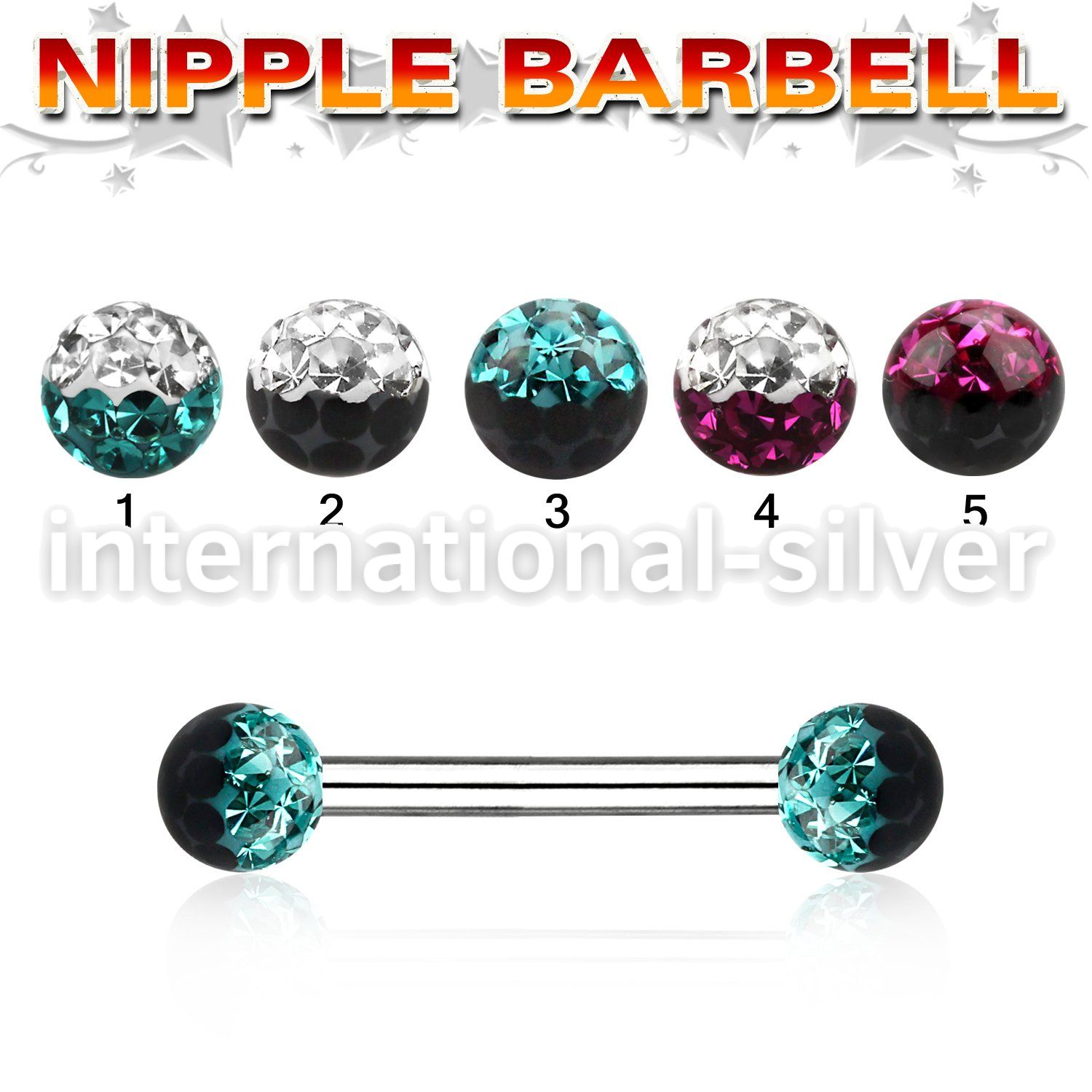 npfr5e straight barbells surgical steel 316l nipple