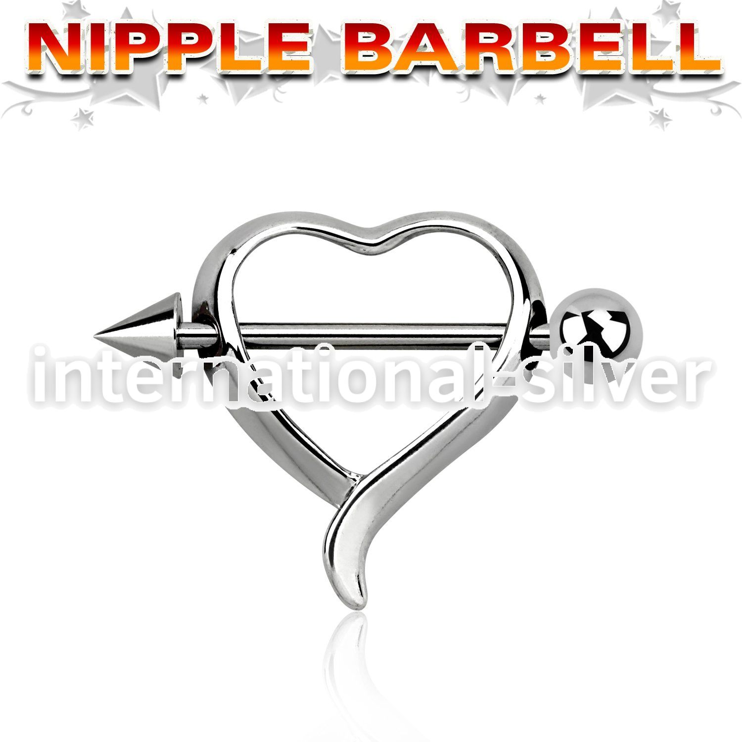 npsh13 straight barbells surgical steel 316l nipple