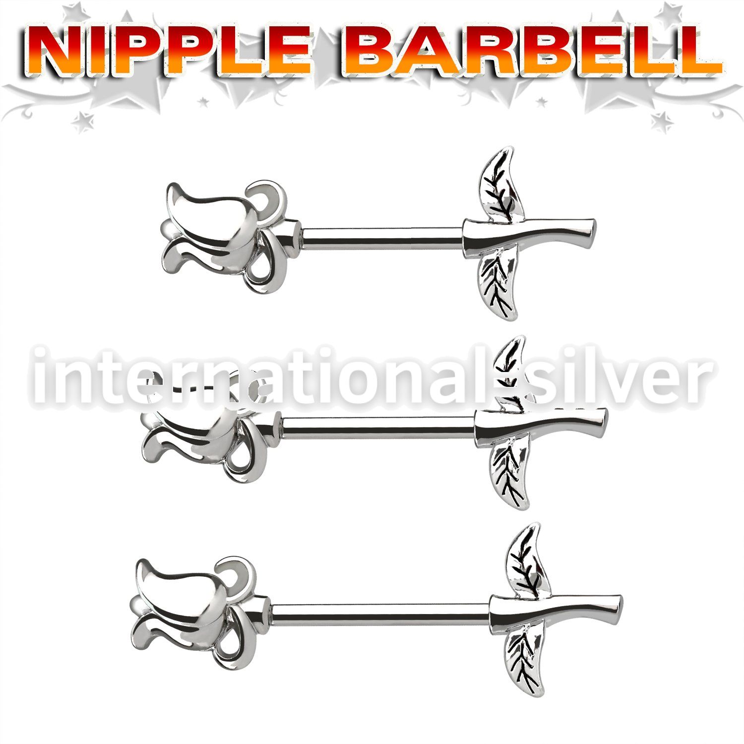 npsh3 straight barbells surgical steel 316l nipple
