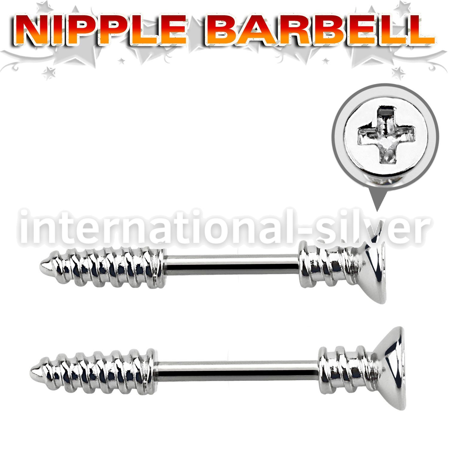npsh5 straight barbells surgical steel 316l nipple