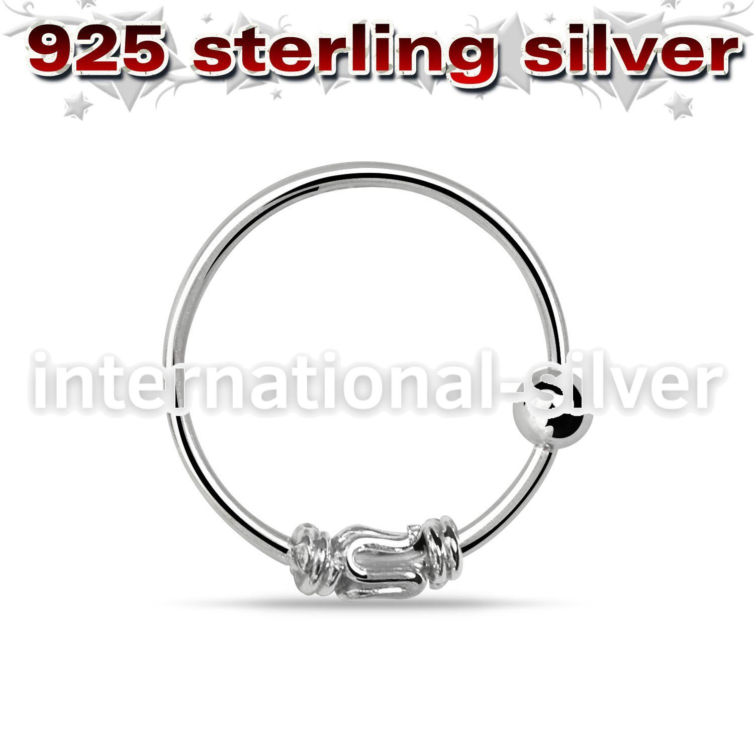 nr15 nose hoop silver 925 nose