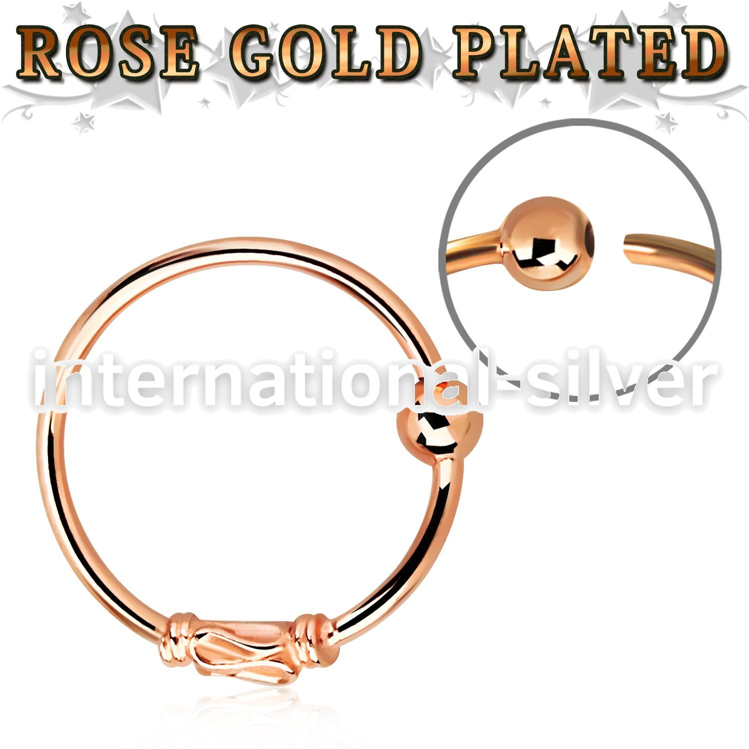 nr15rs nose hoop silver 925 nose