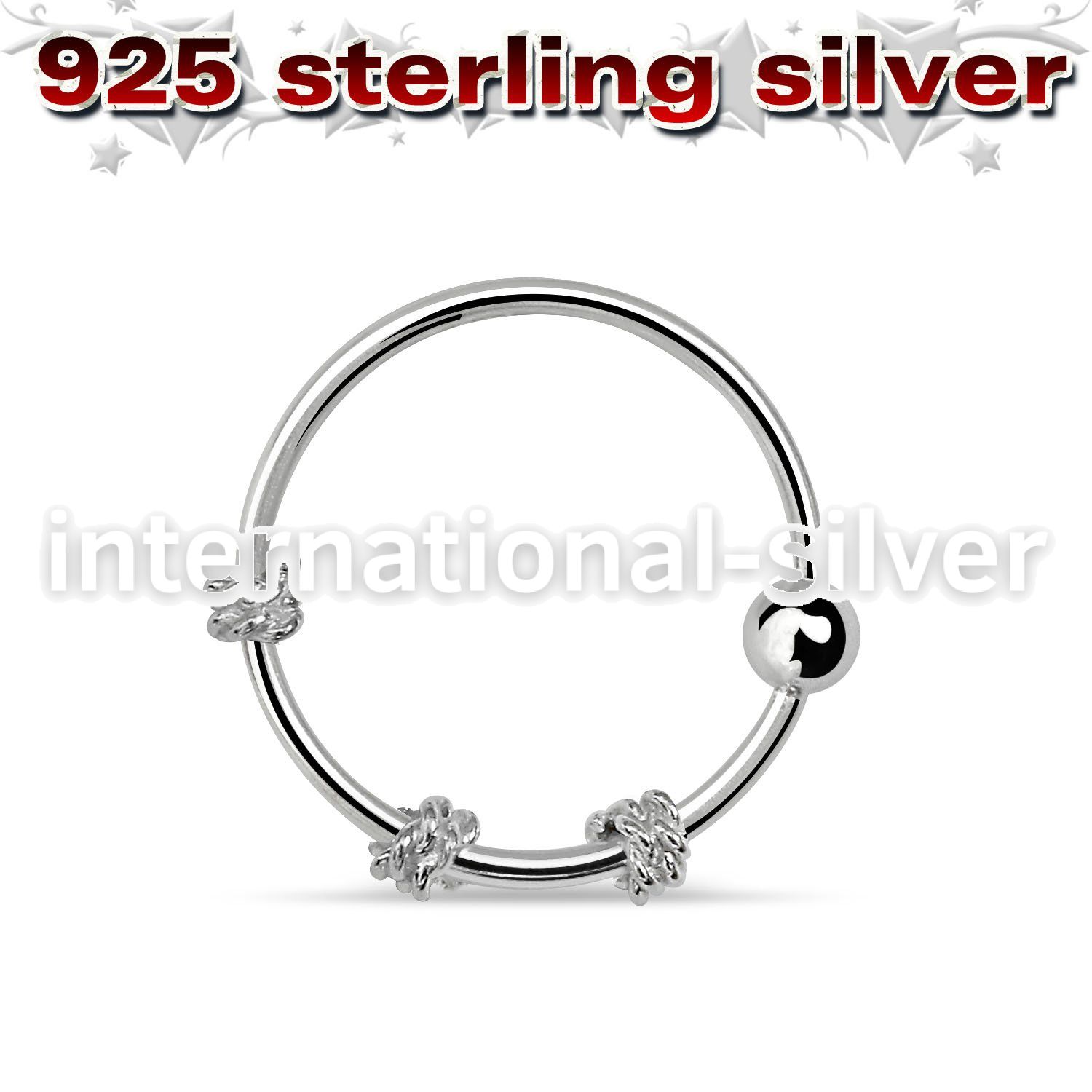 nr27 nose hoop silver 925 nose