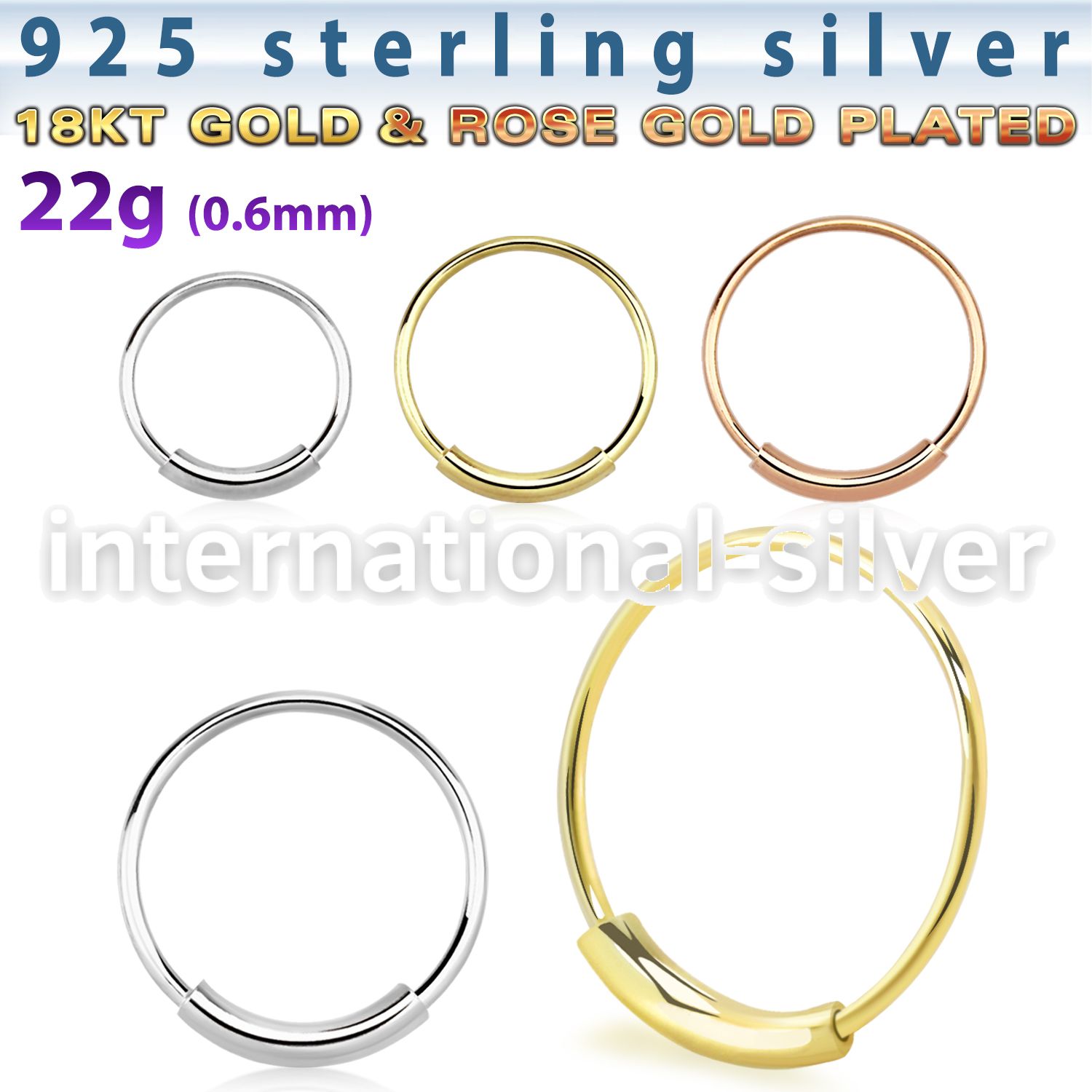 ns01 nose hoop silver 925 nose