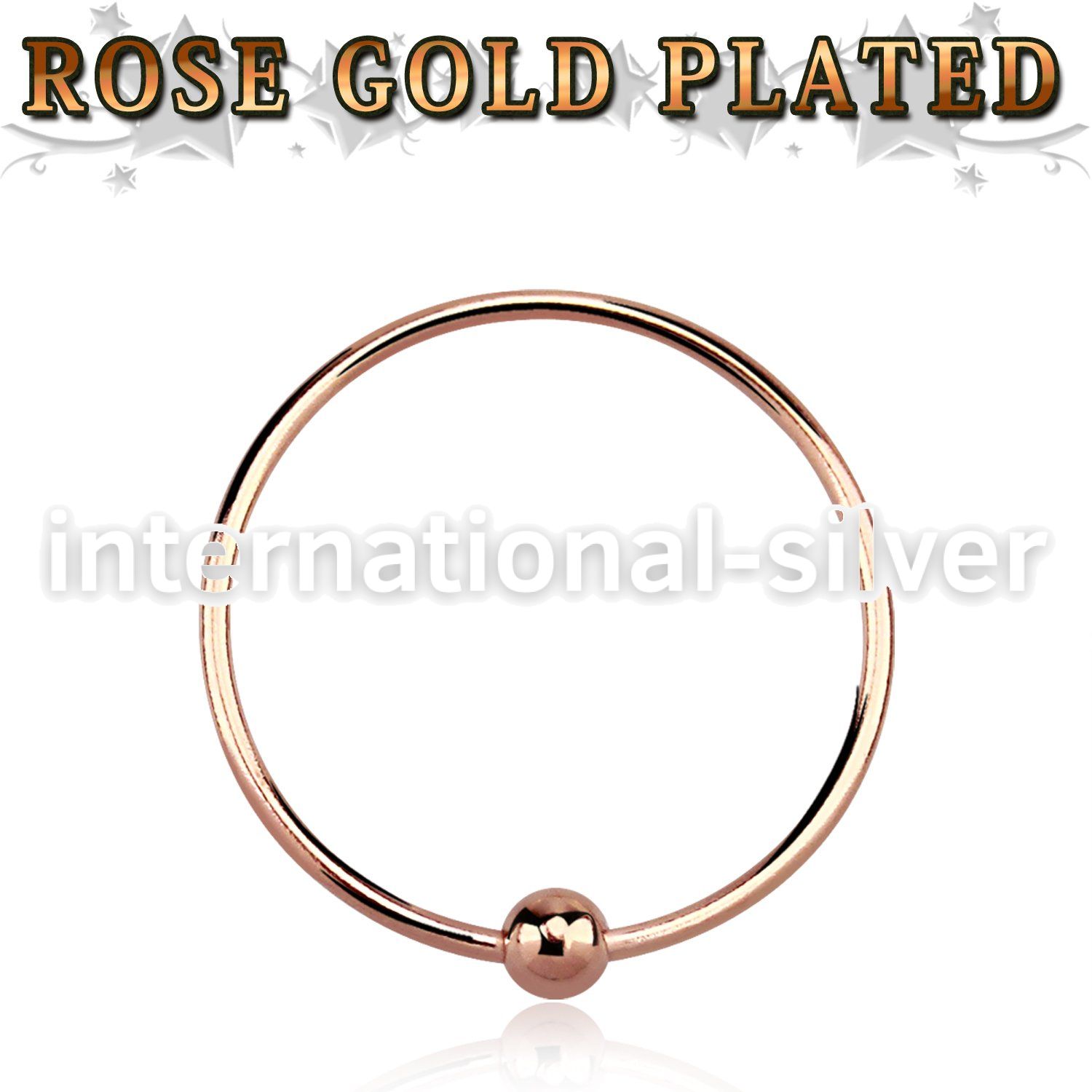 ns07rs nose hoop silver 925 nose