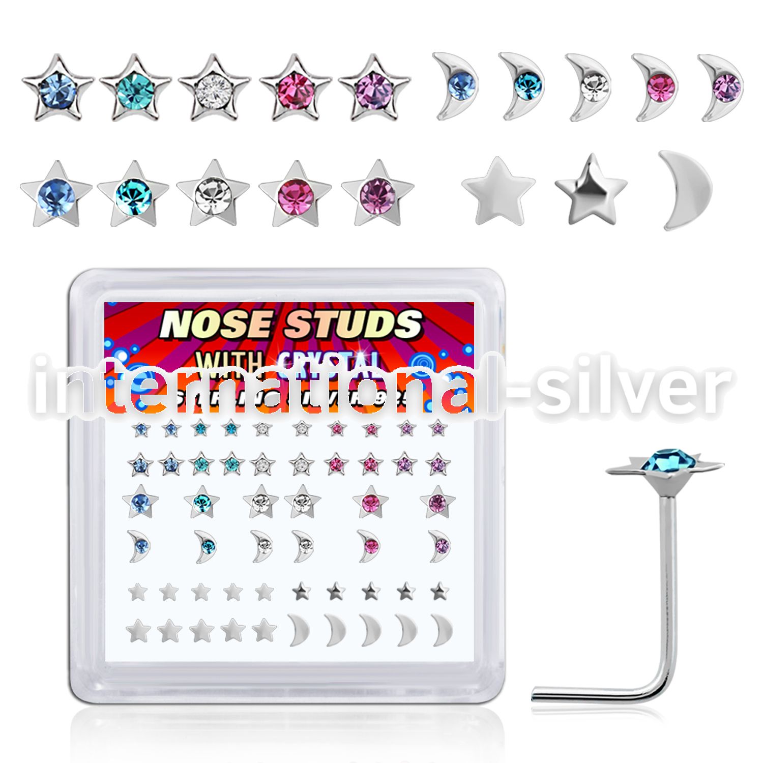 nsbxm8m 925 silver nose screws and nose studs nose piercing
