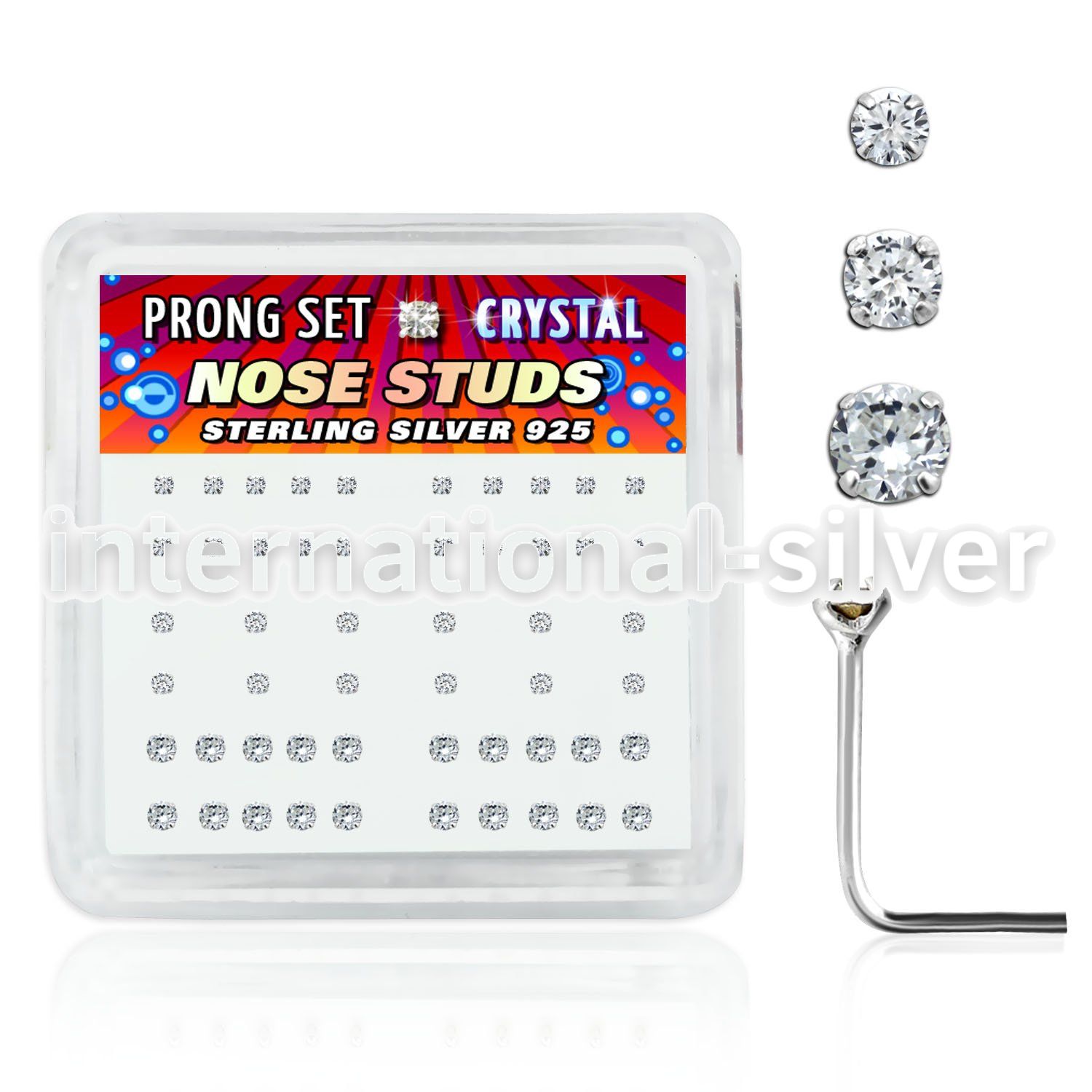 nsbxpbc l shape nose studs silver 925 nose