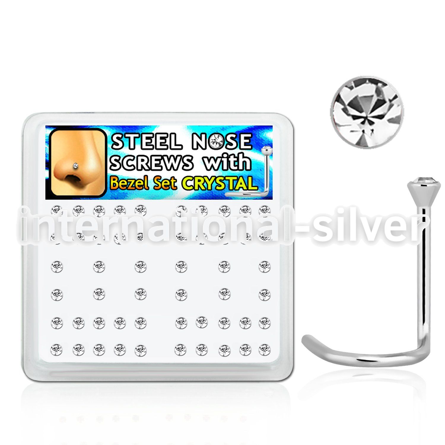 nscbxc l shape nose studs surgical steel 316l nose