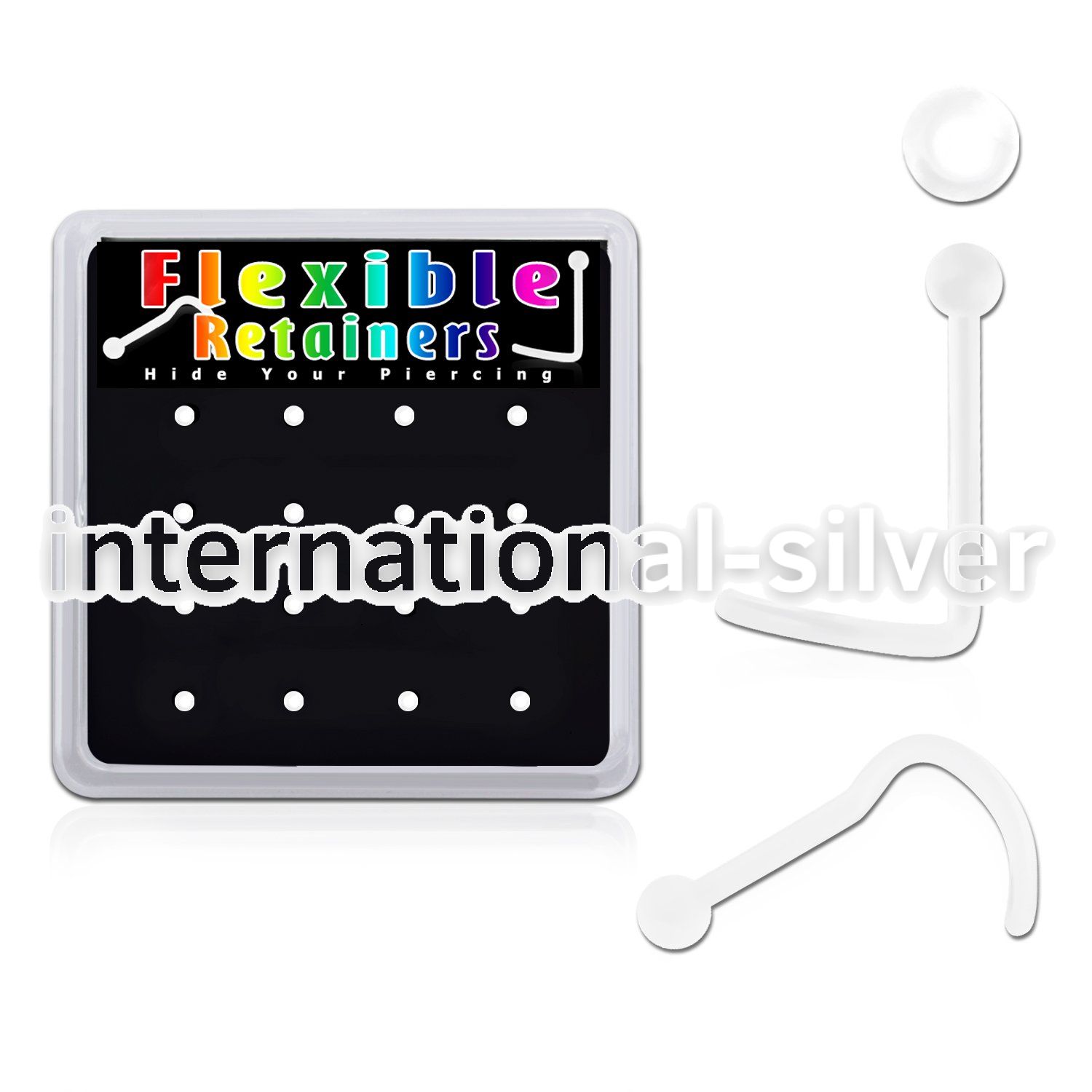 nscrtx16 l shape nose studs bioflex ptfe nose