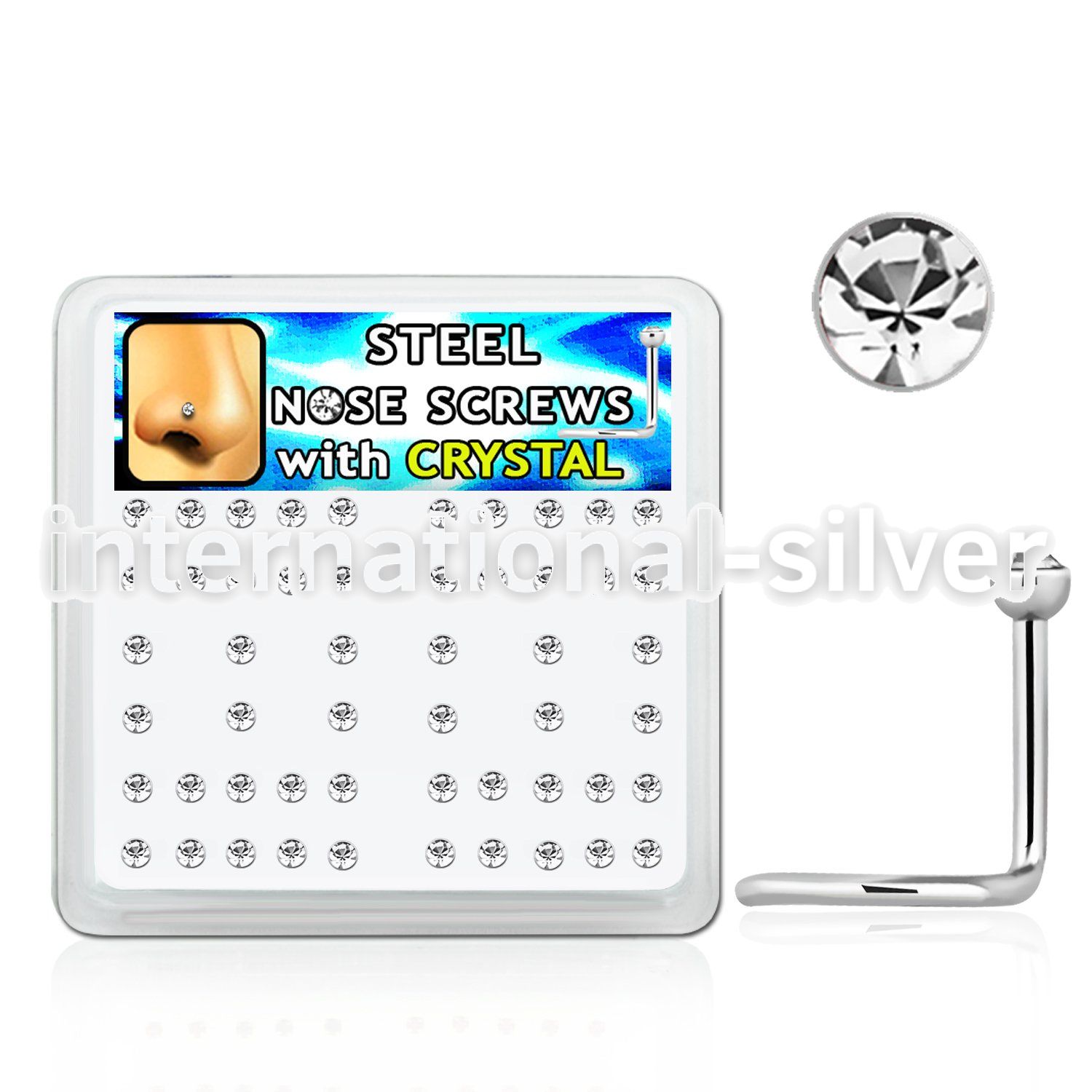 nscxc l shape nose studs surgical steel 316l nose