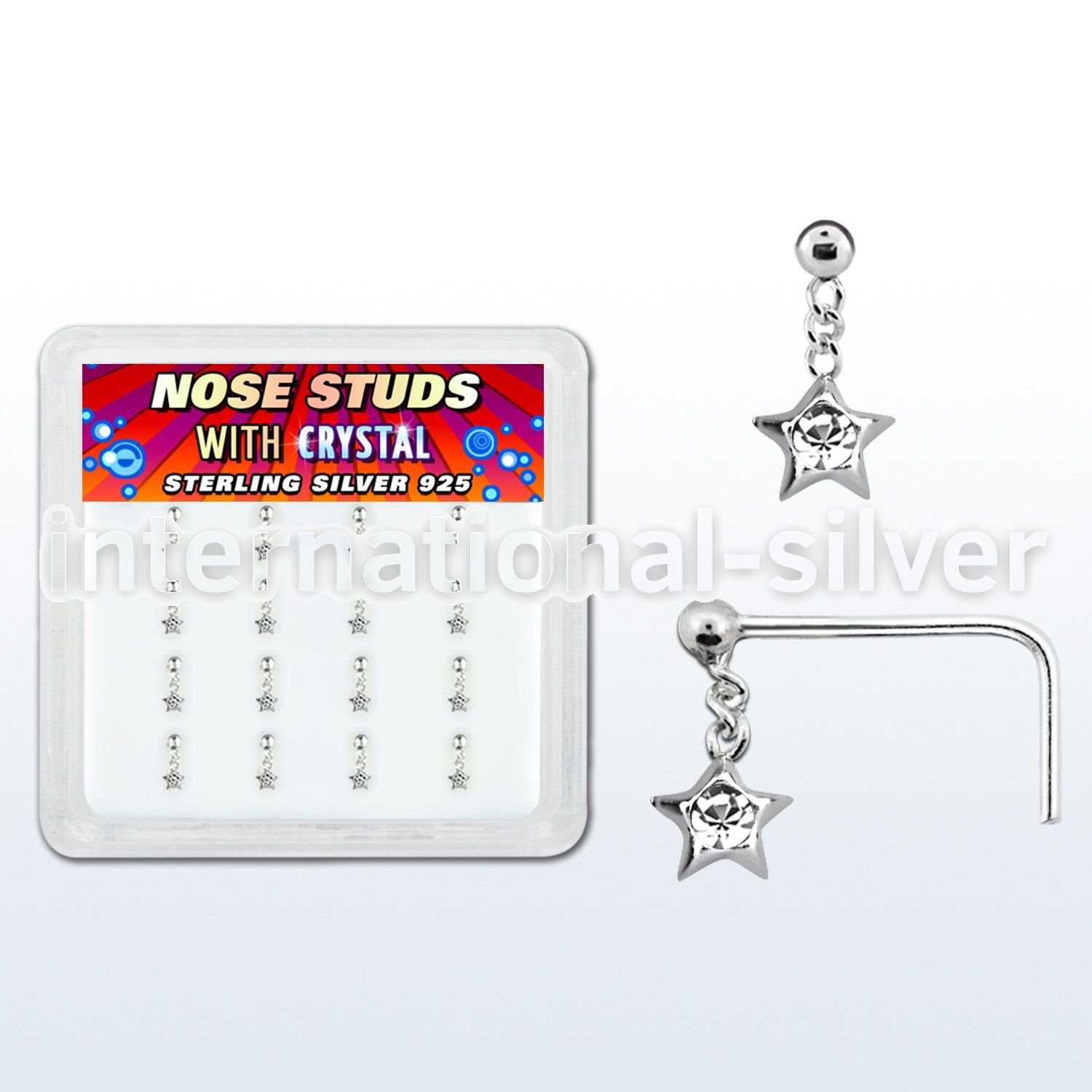 nsds16c l shape nose studs silver 925 nose