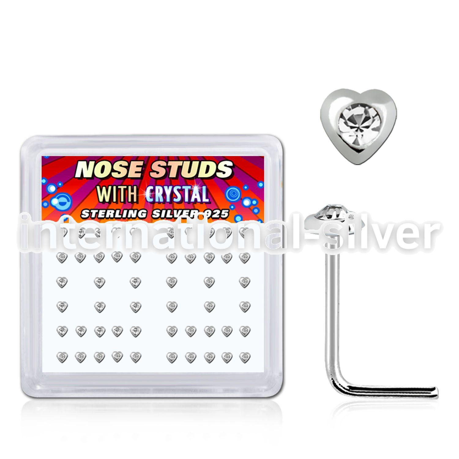 nshrbxc l shape nose studs silver 925 nose
