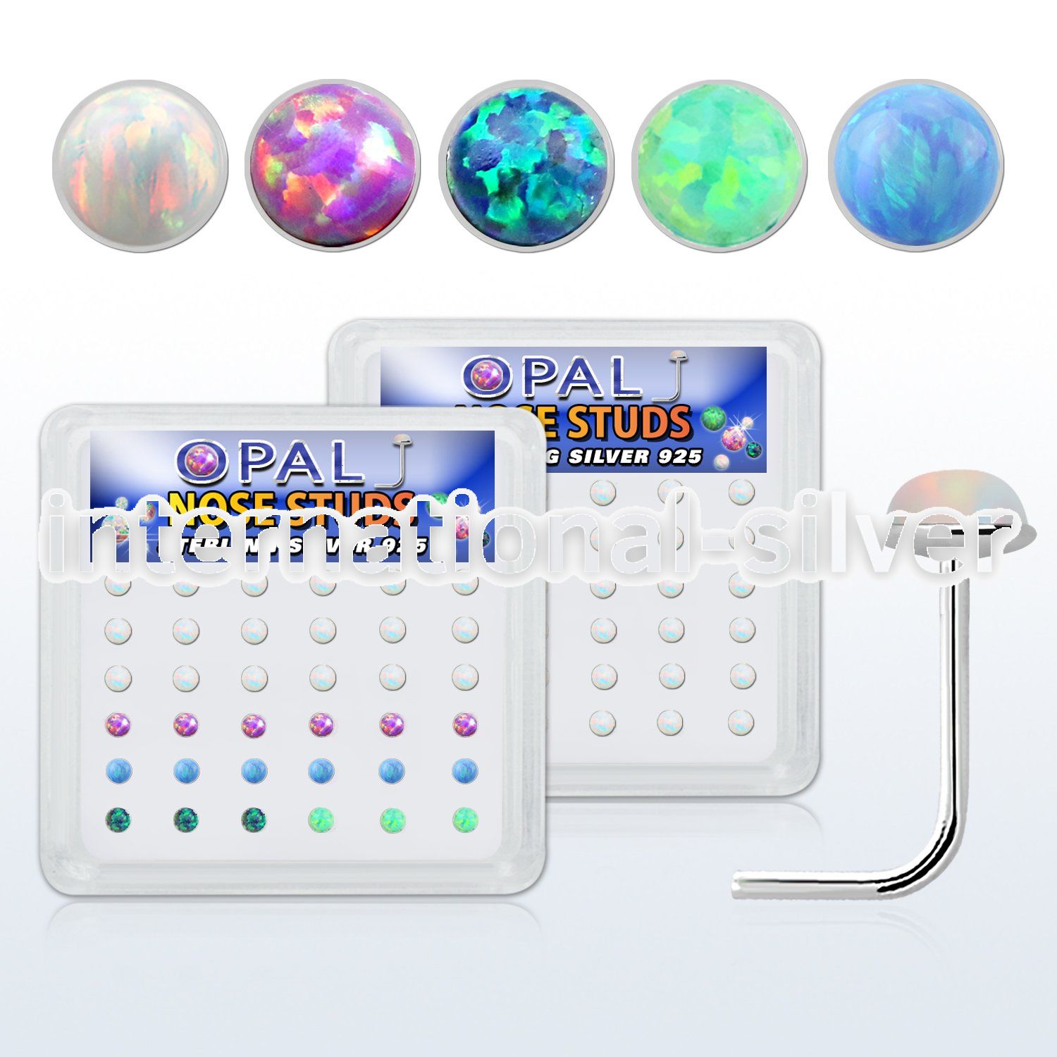 nso25 l shape nose studs silver 925 nose