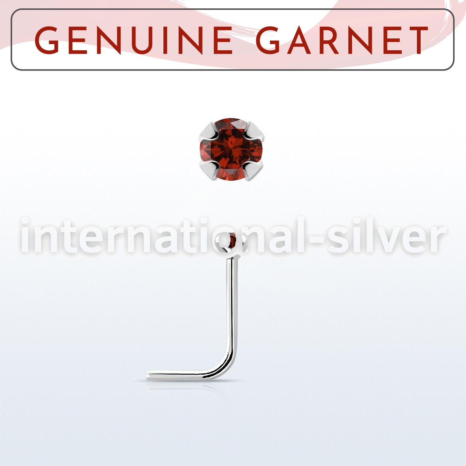 nspge2 l shape nose studs silver 925 nose