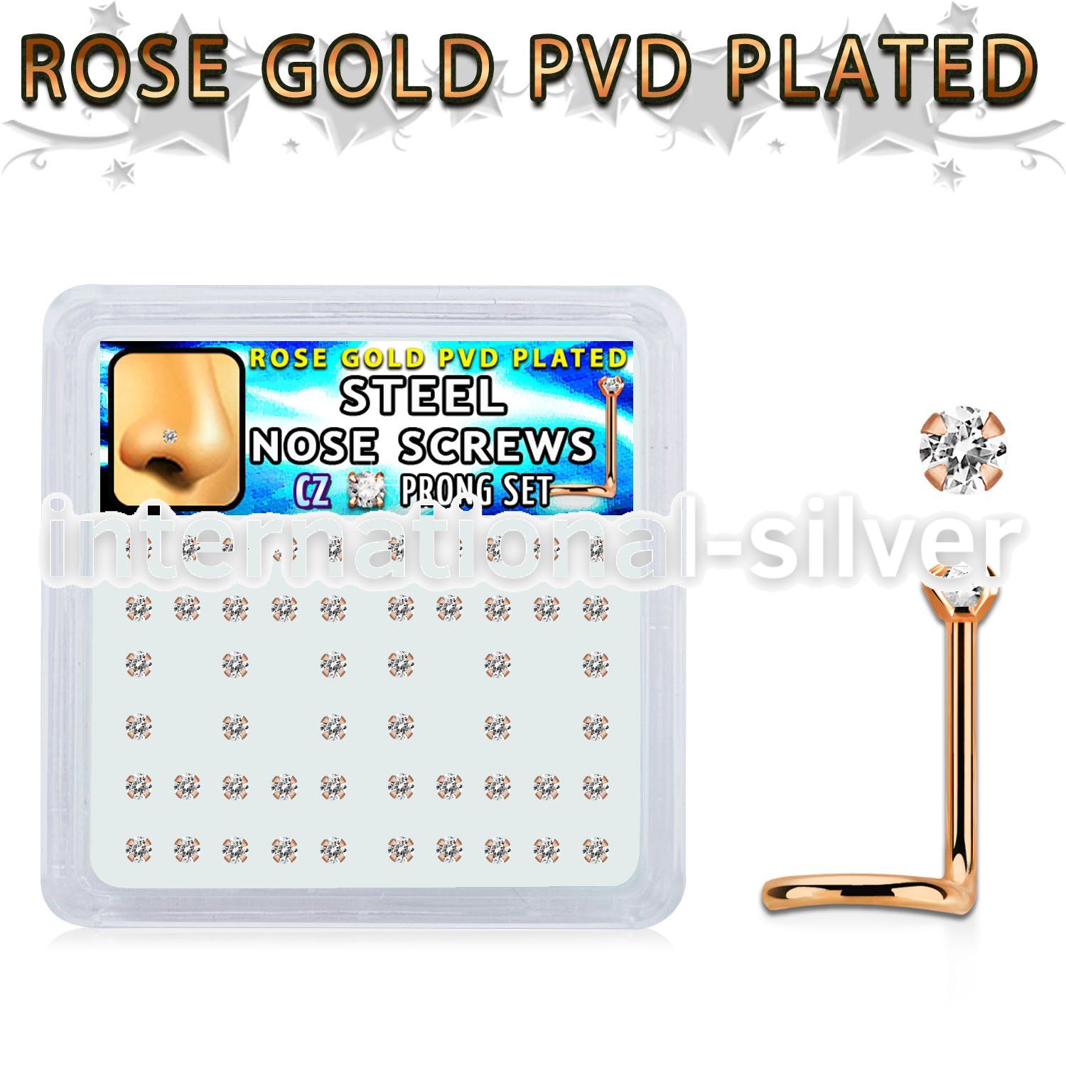 nwttz2xc anodized surgical steel nose screws and nose studs nose bridge  piercing