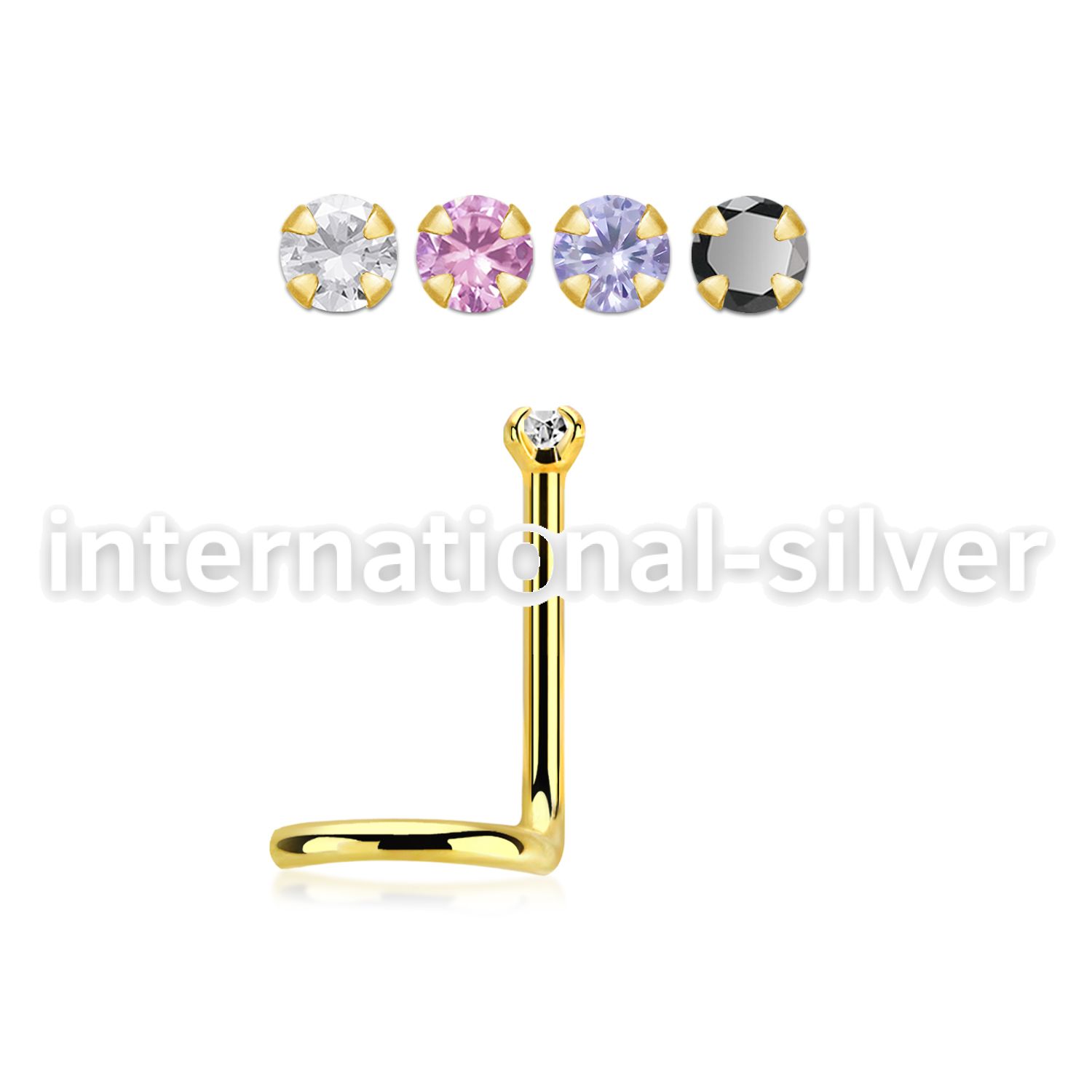 nwtzr15 anodized surgical steel nose screws and nose studs nose  piercing