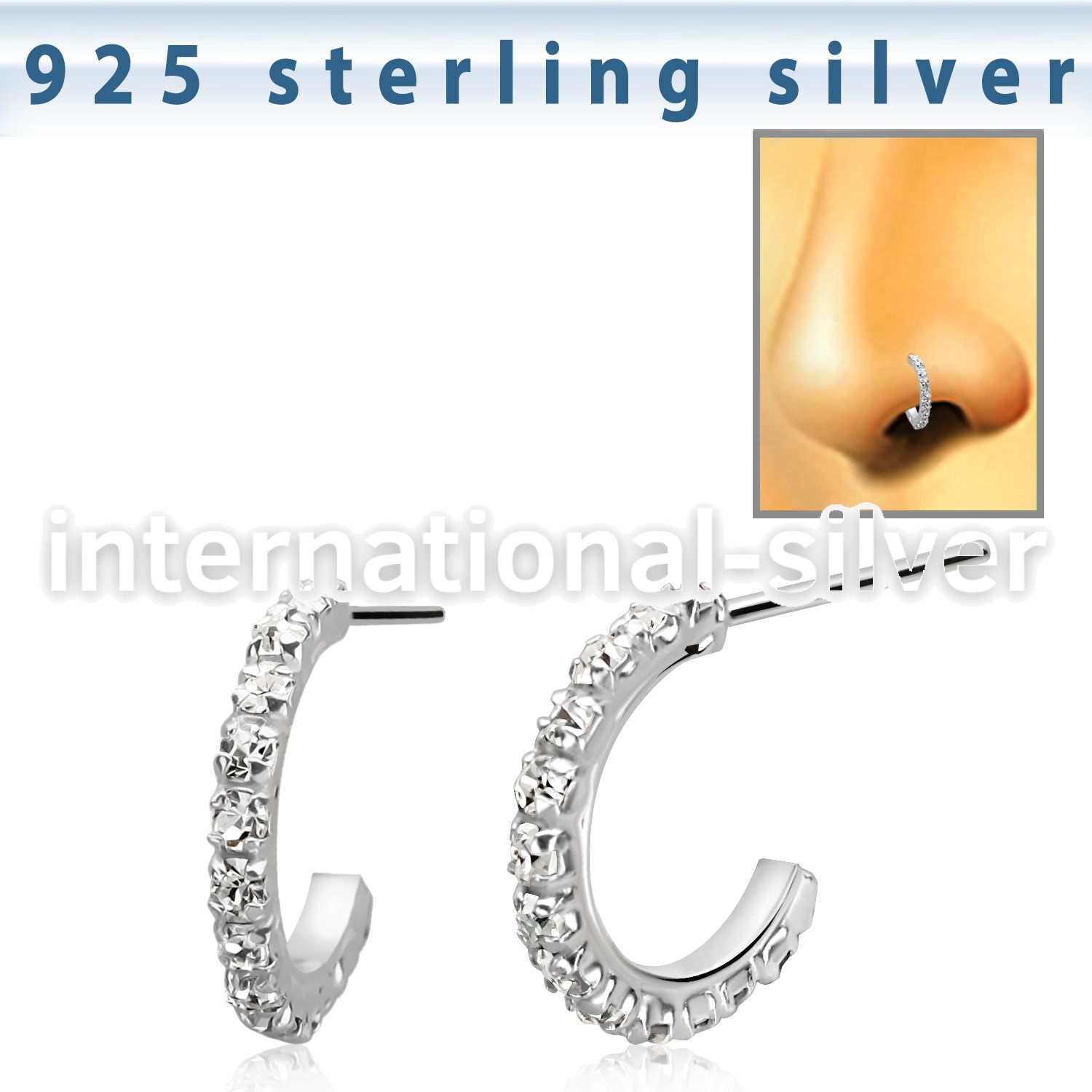 nycum 925 silver bend it yourself nose studs nose piercing