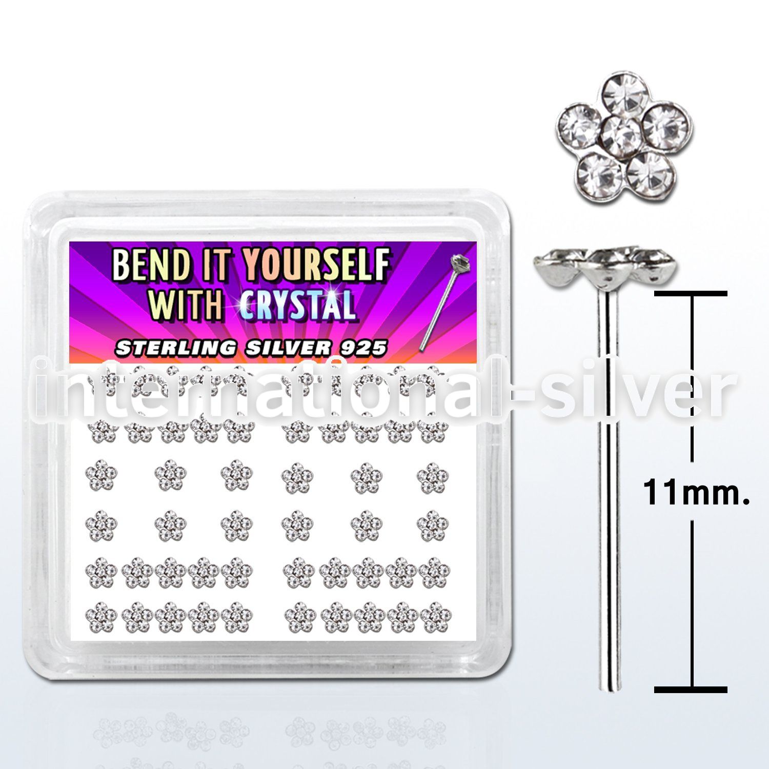 nyflbxc bend it to fit nose studs silver 925 nose