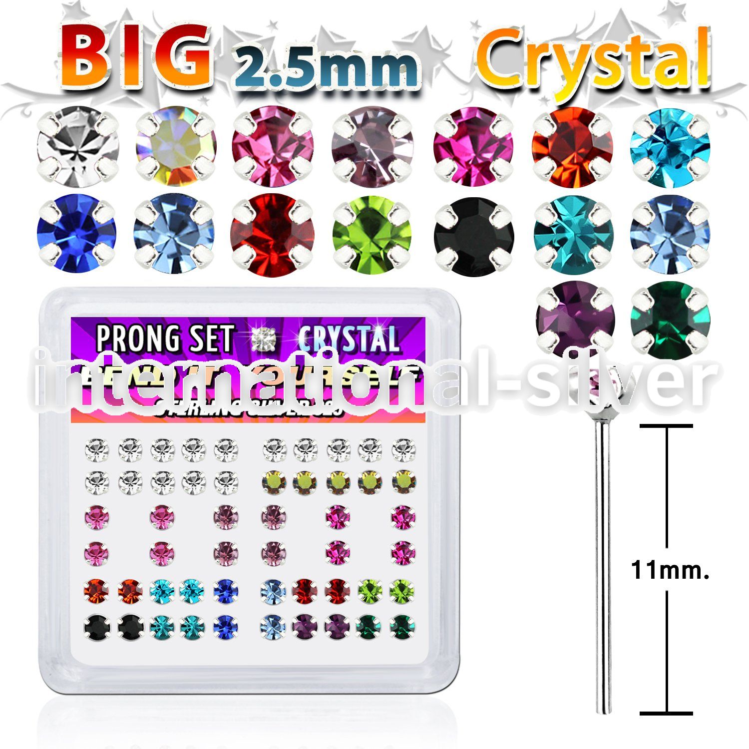 nyp19mx bend it to fit nose studs silver 925 nose