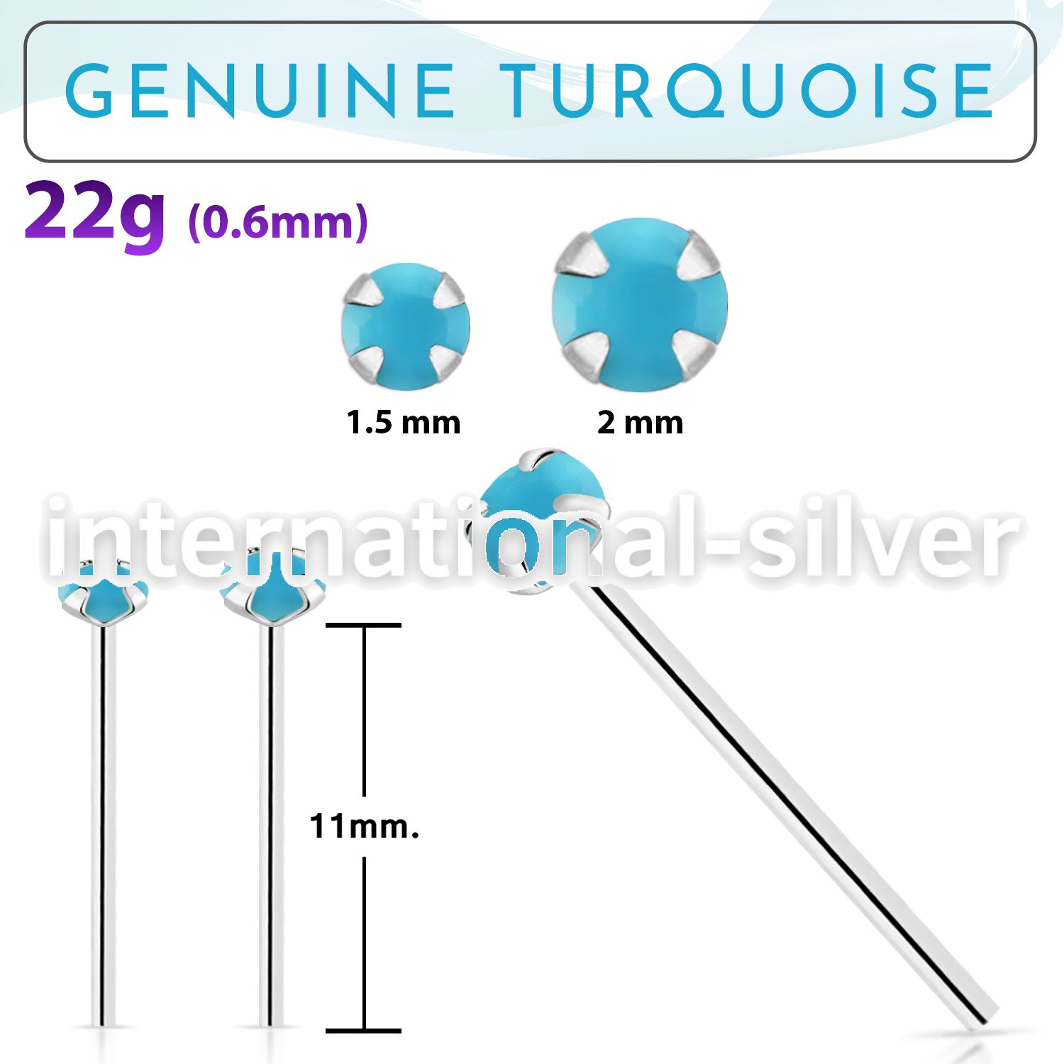 nypge7 bend it to fit nose studs silver 925 nose