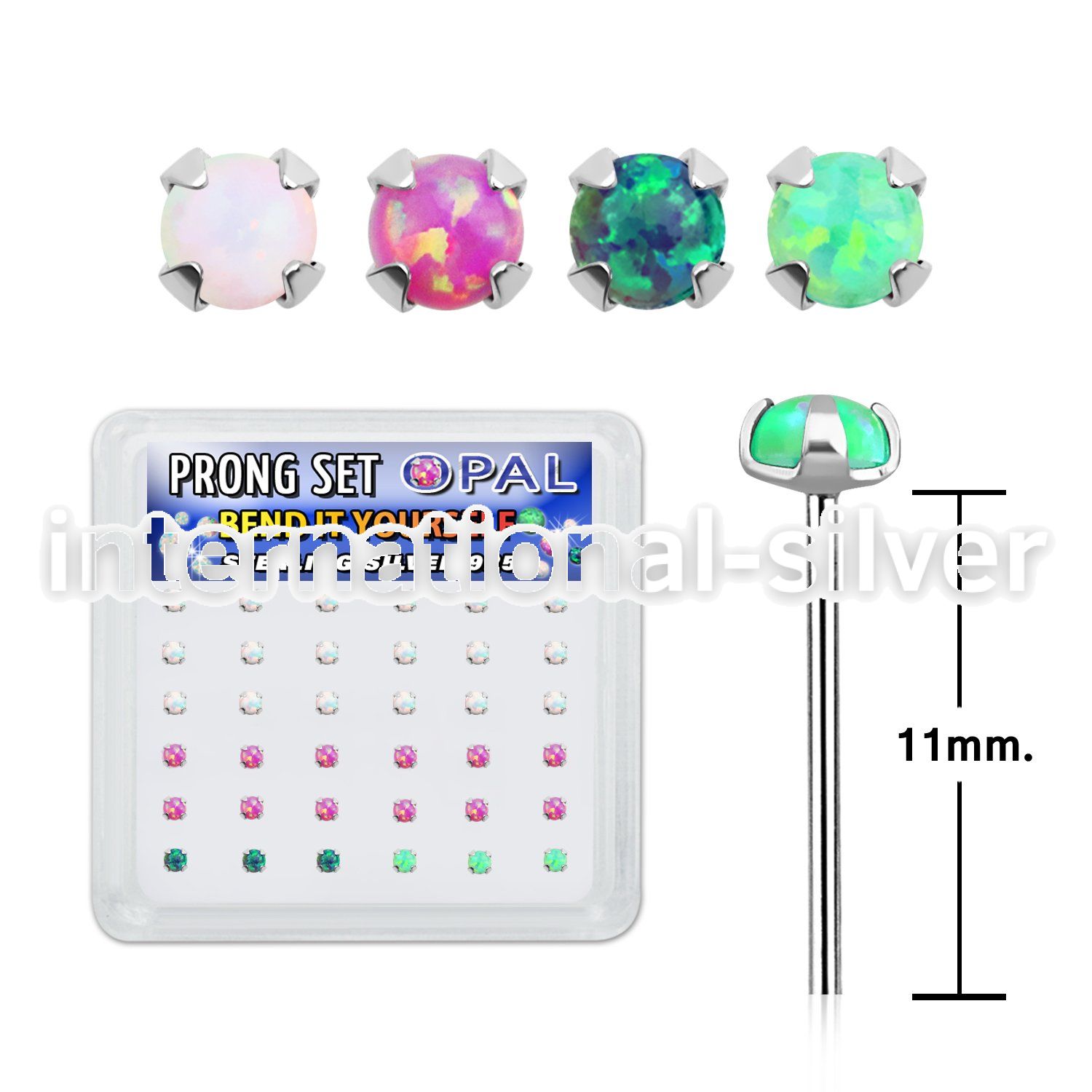 nypo2 bend it to fit nose studs silver 925 nose