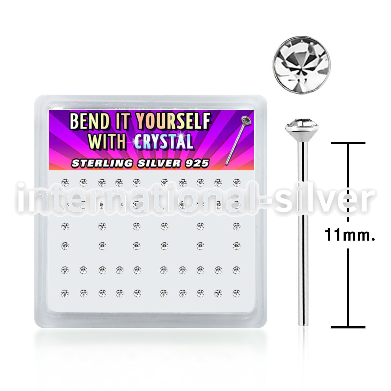 nyrdbxc bend it to fit nose studs silver 925 nose
