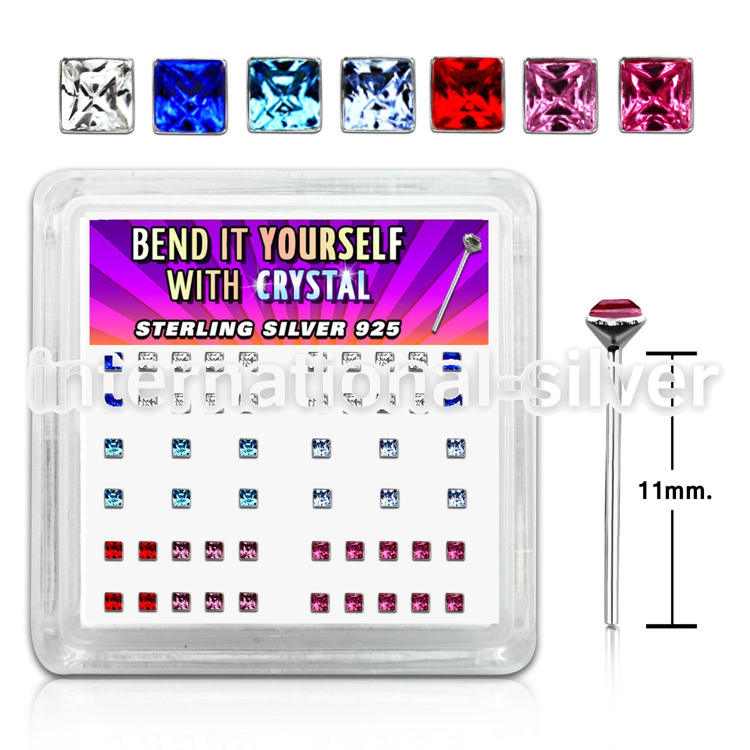 nysqbx bend it to fit nose studs silver 925 nose