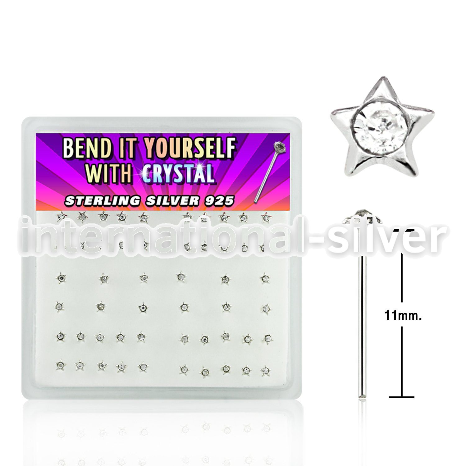 nystxc bend it to fit nose studs silver 925 nose