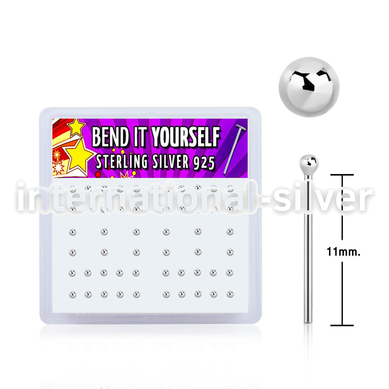 nysvbx bend it to fit nose studs silver 925 nose