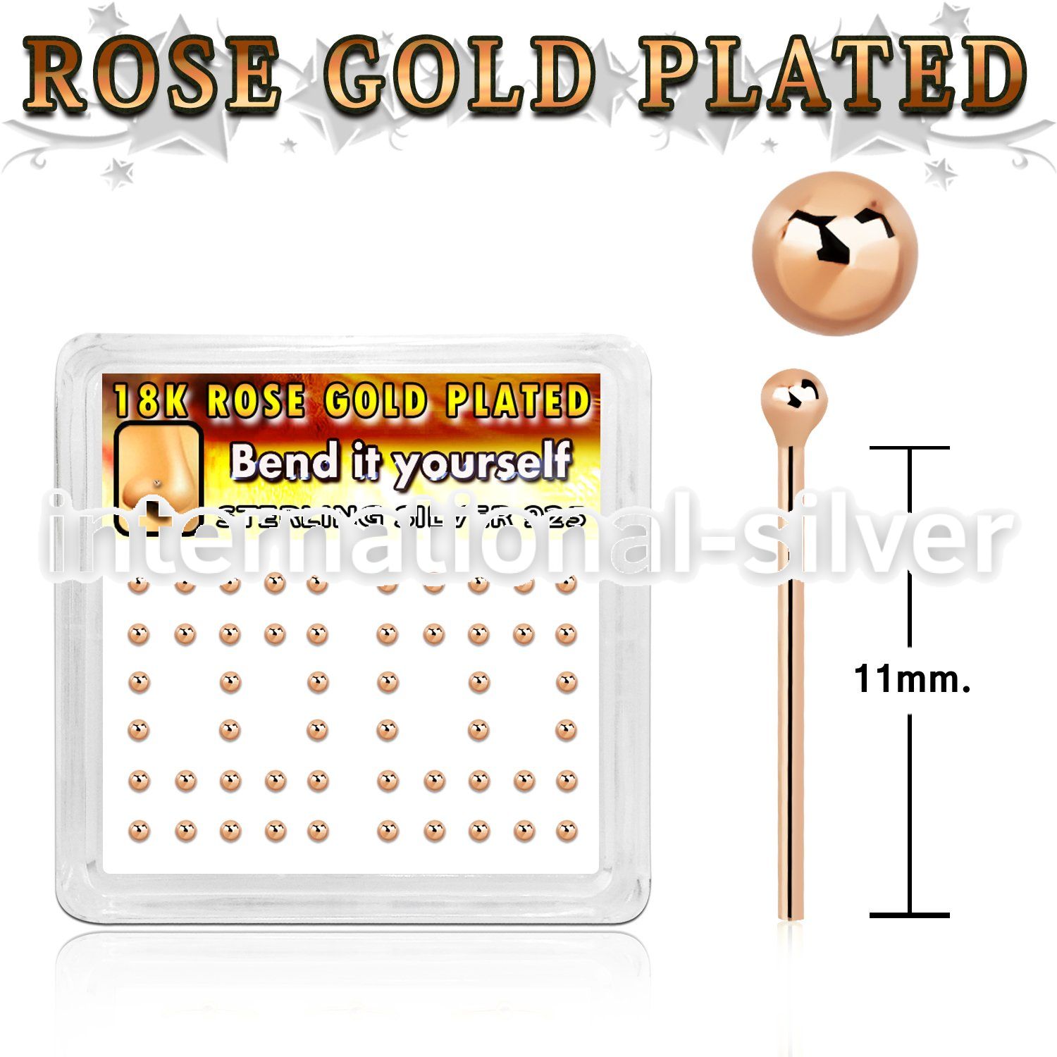 nyxrsb bend it to fit nose studs silver 925 nose