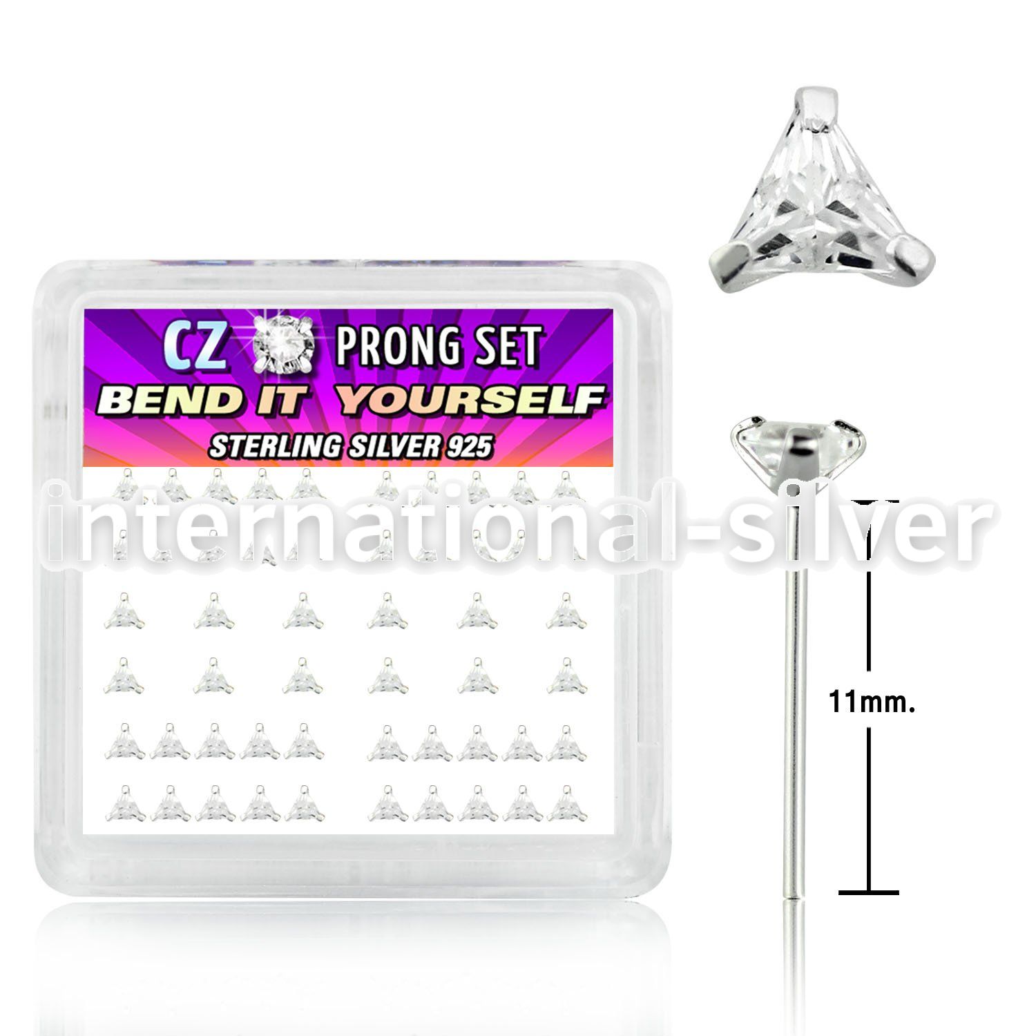 nyzbtc bend it to fit nose studs silver 925 nose