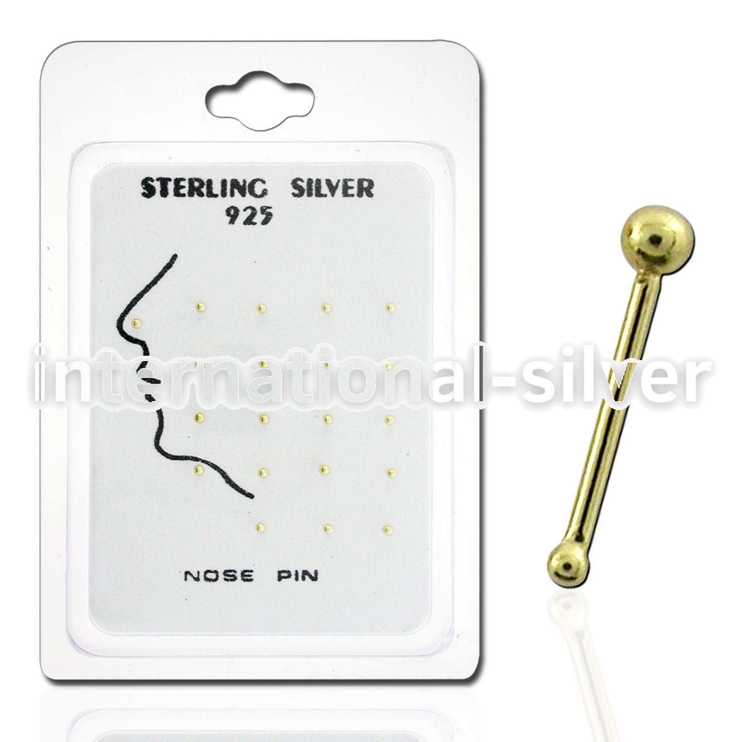 p18kgb nose bone silver 925 nose