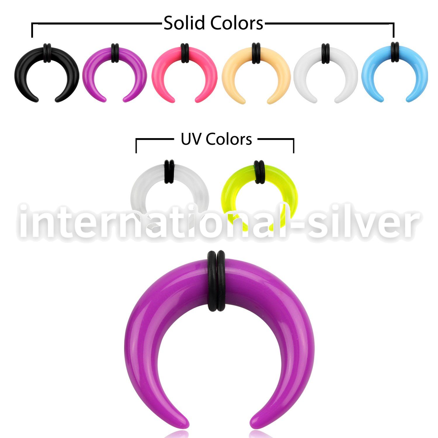 pacp tapers acrylic body jewelry ear lobe