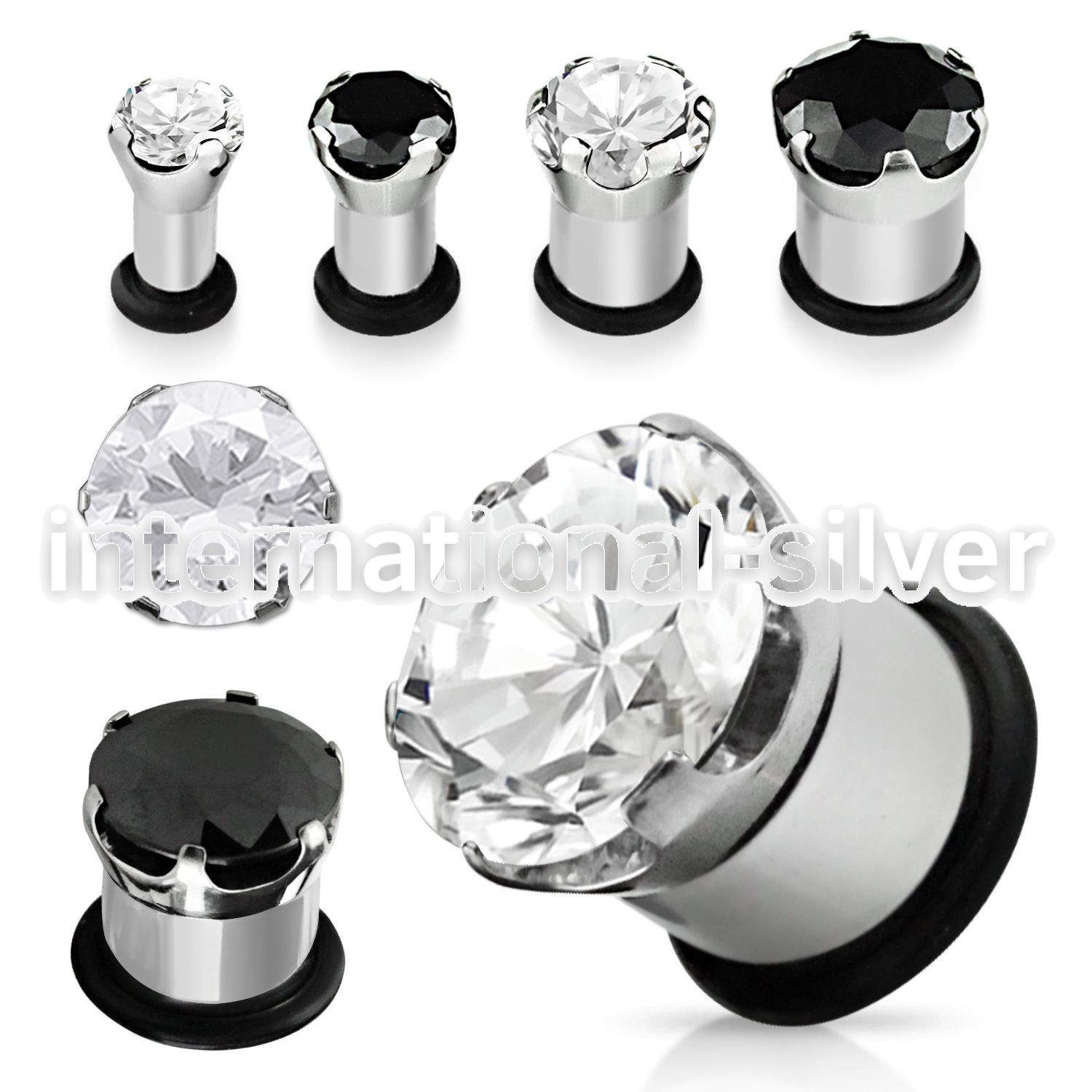 pgz plugs gauges surgical steel 316l ear lobe