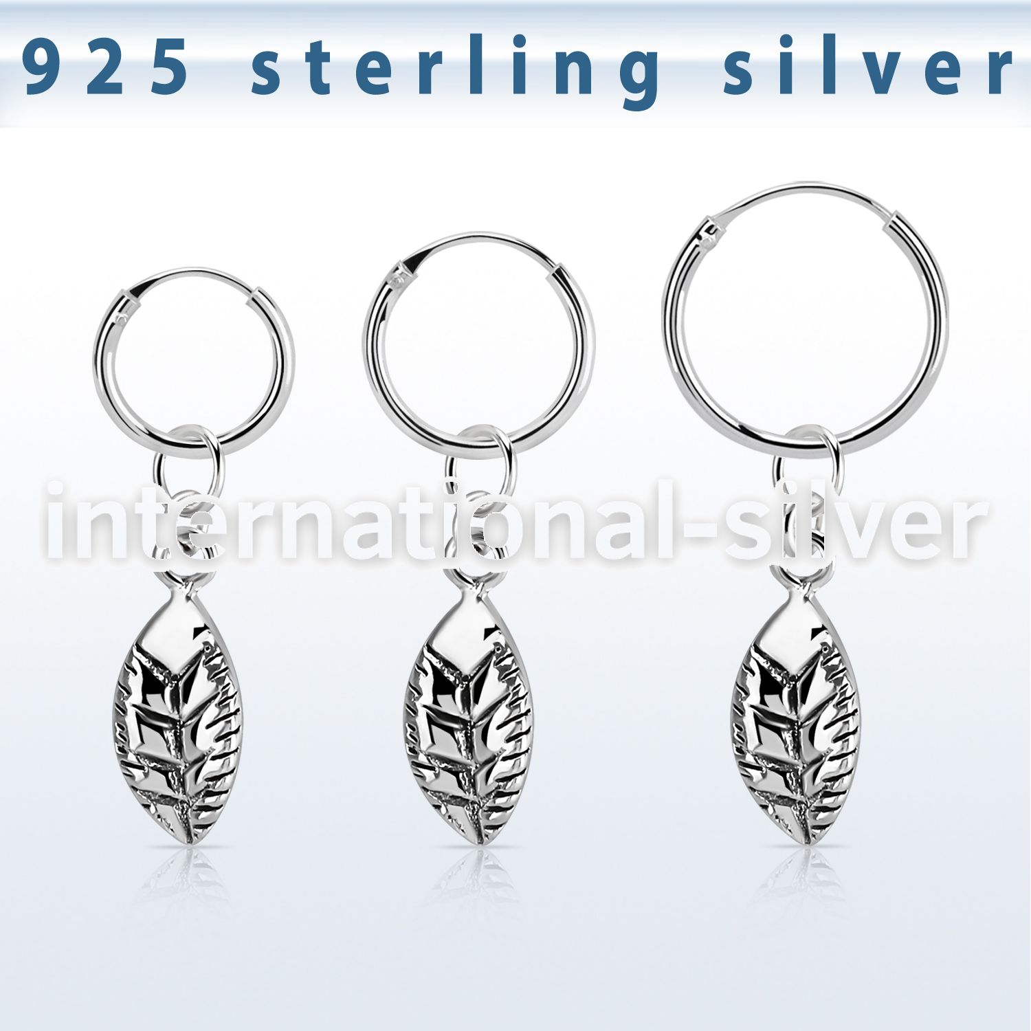 phod38 925 silver ear ring ear stud choose  piercing