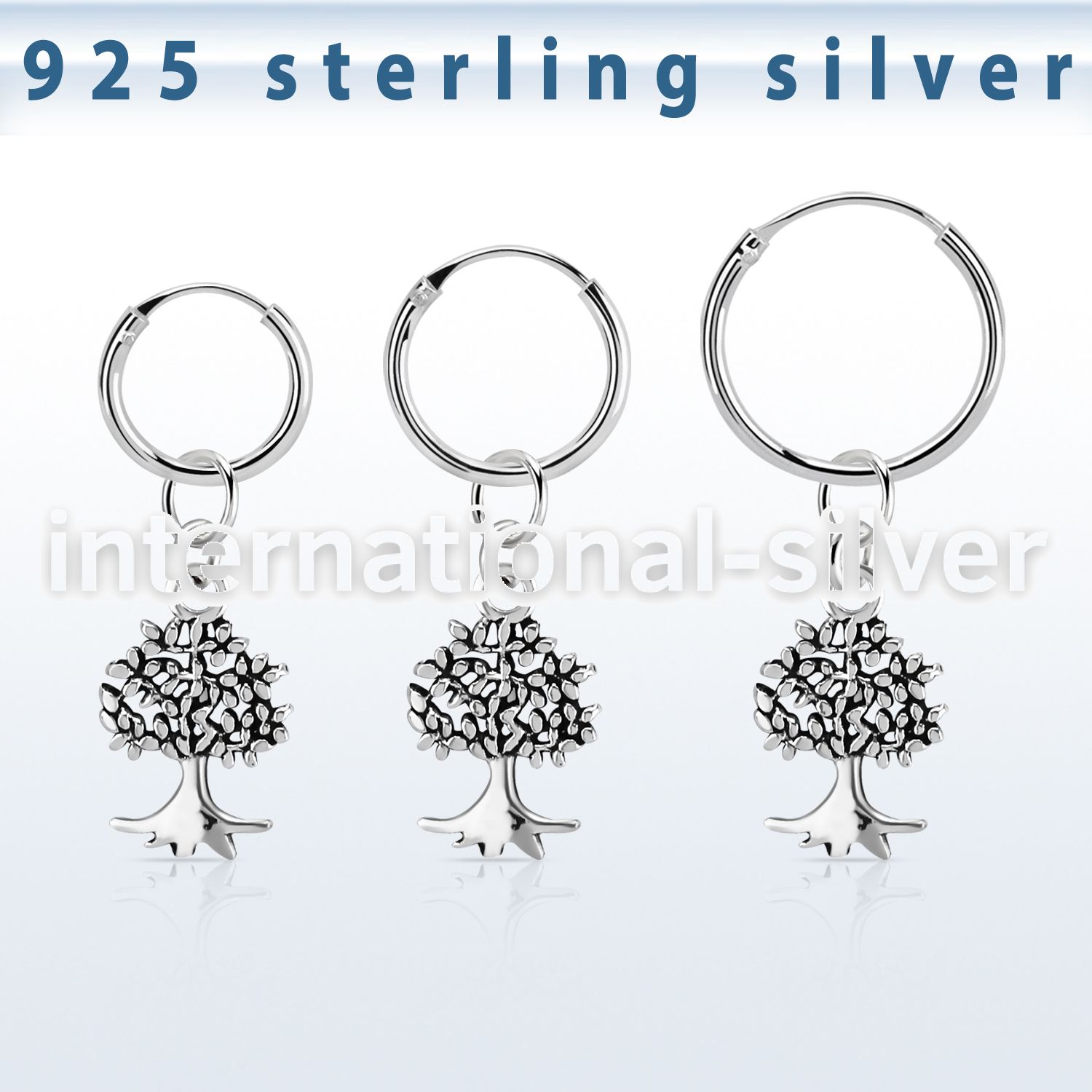 phod45 925 silver ear ring ear stud choose piercing