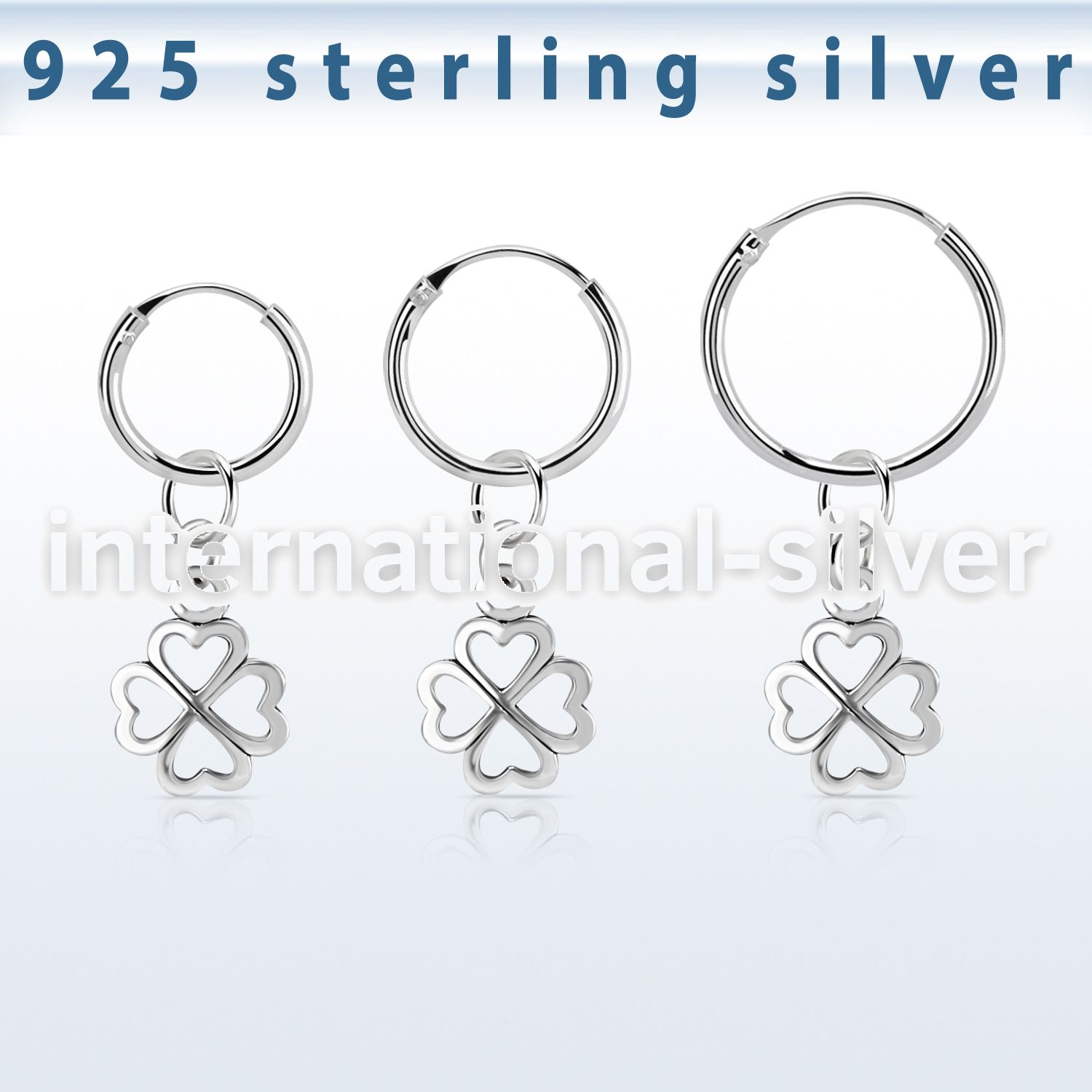 phod46 925 silver ear ring ear stud piercing