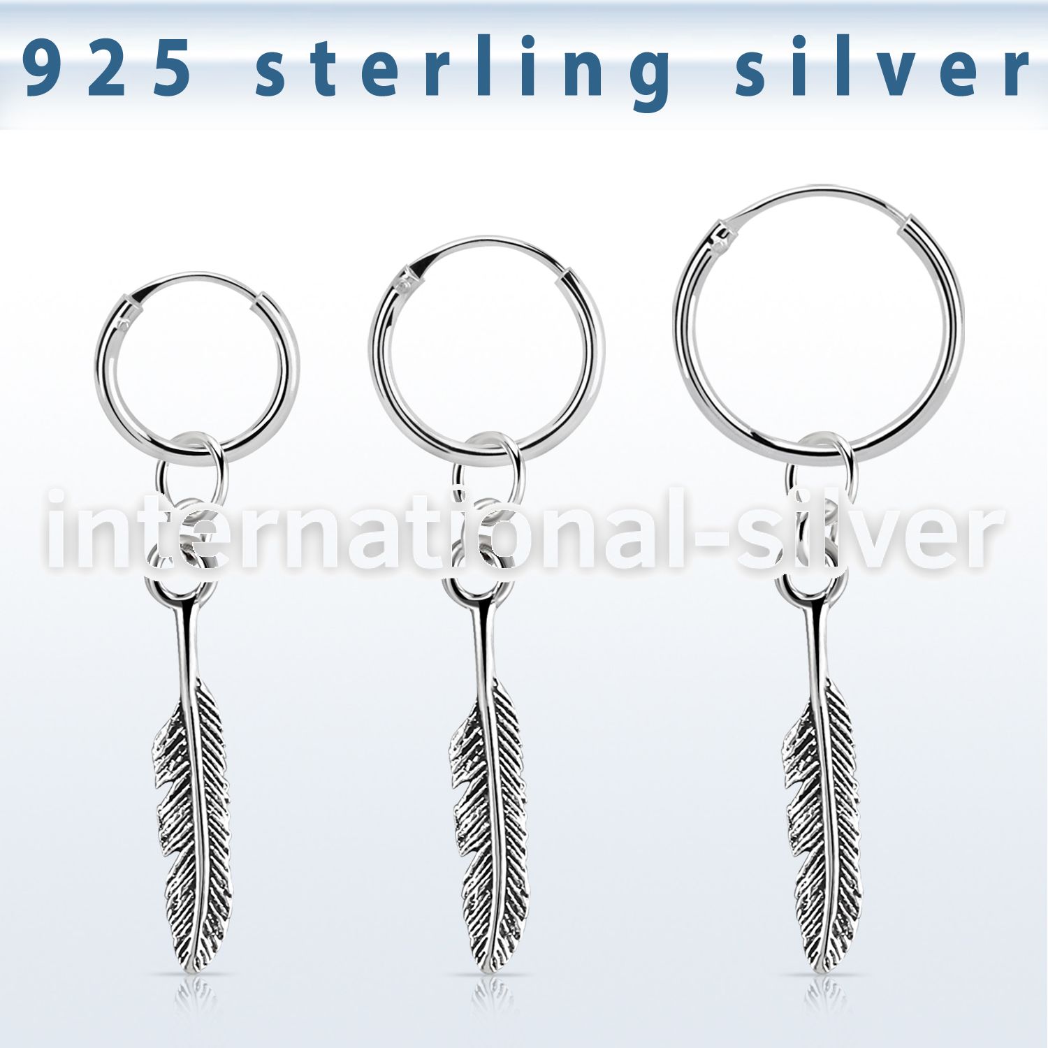 phod47 925 silver ear ring ear stud piercing