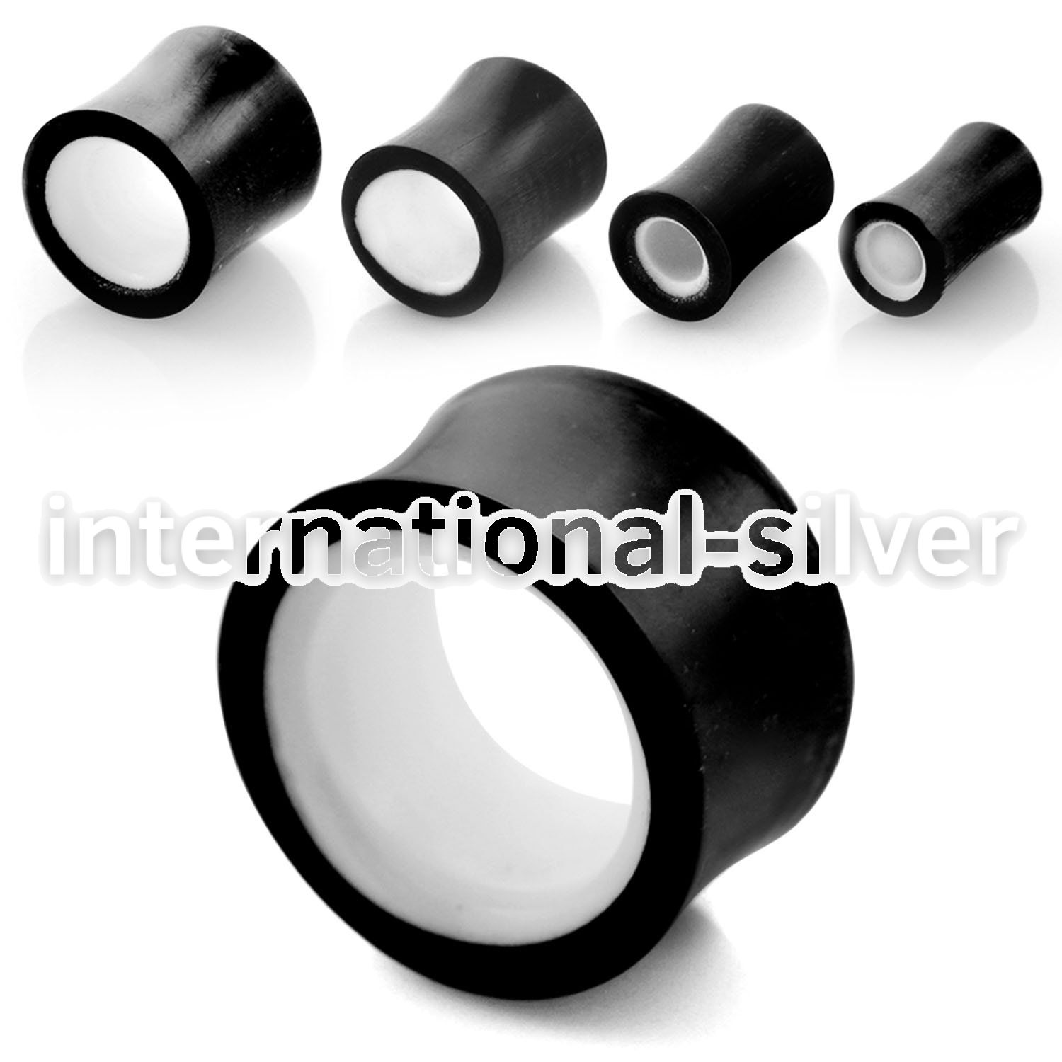 phwo tunnels gauges organic body jewelry ear lobe