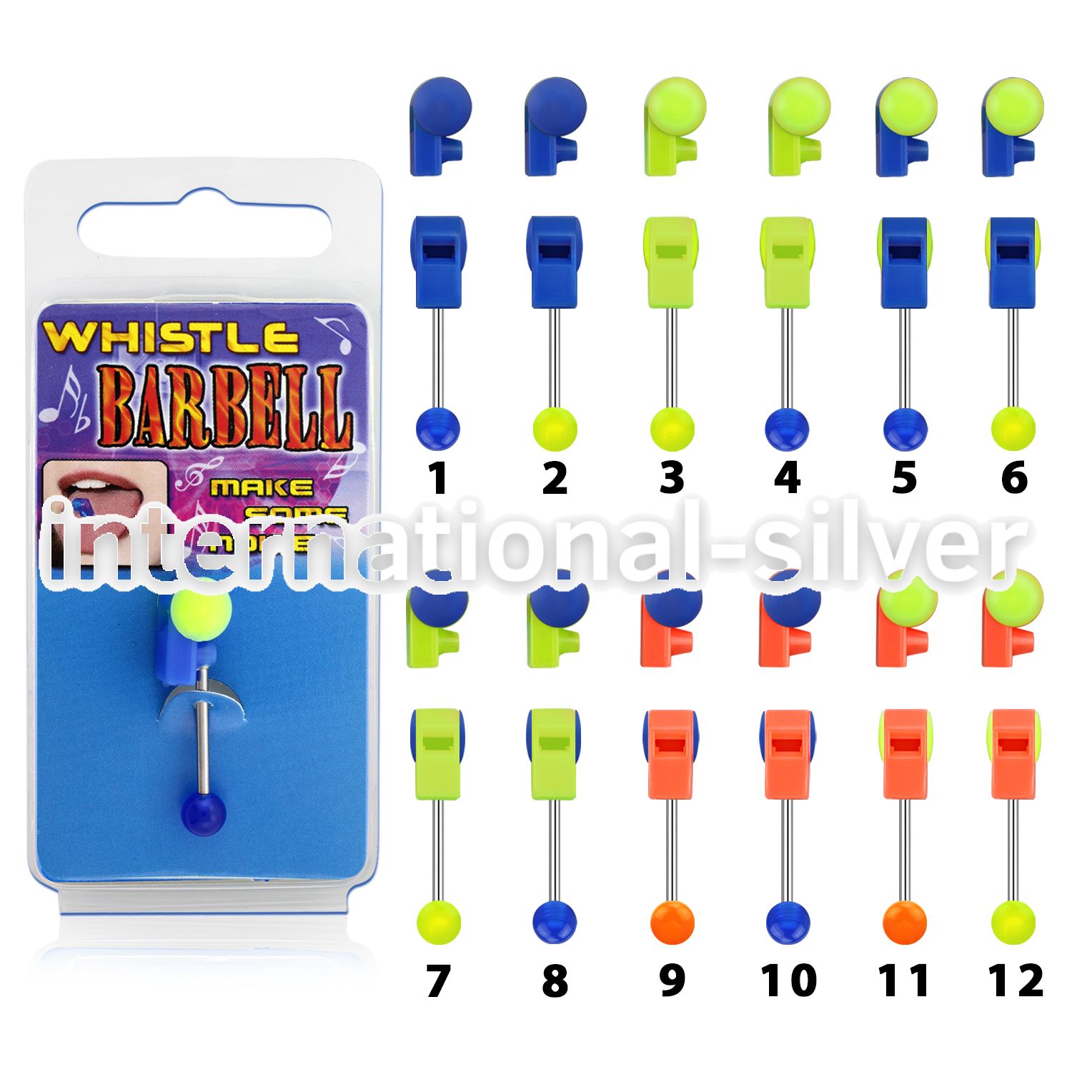 pkbb1 straight barbells surgical steel 316l with acrylic parts tongue