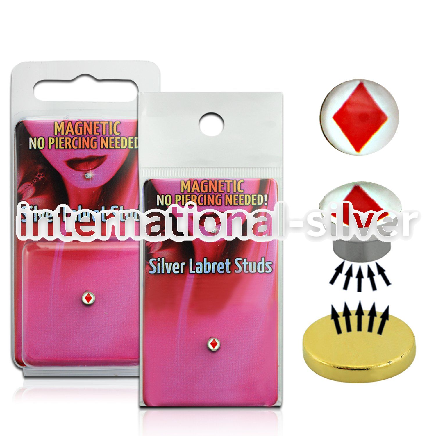 pkml11 fake illusion body jewelry silver 925 belly button