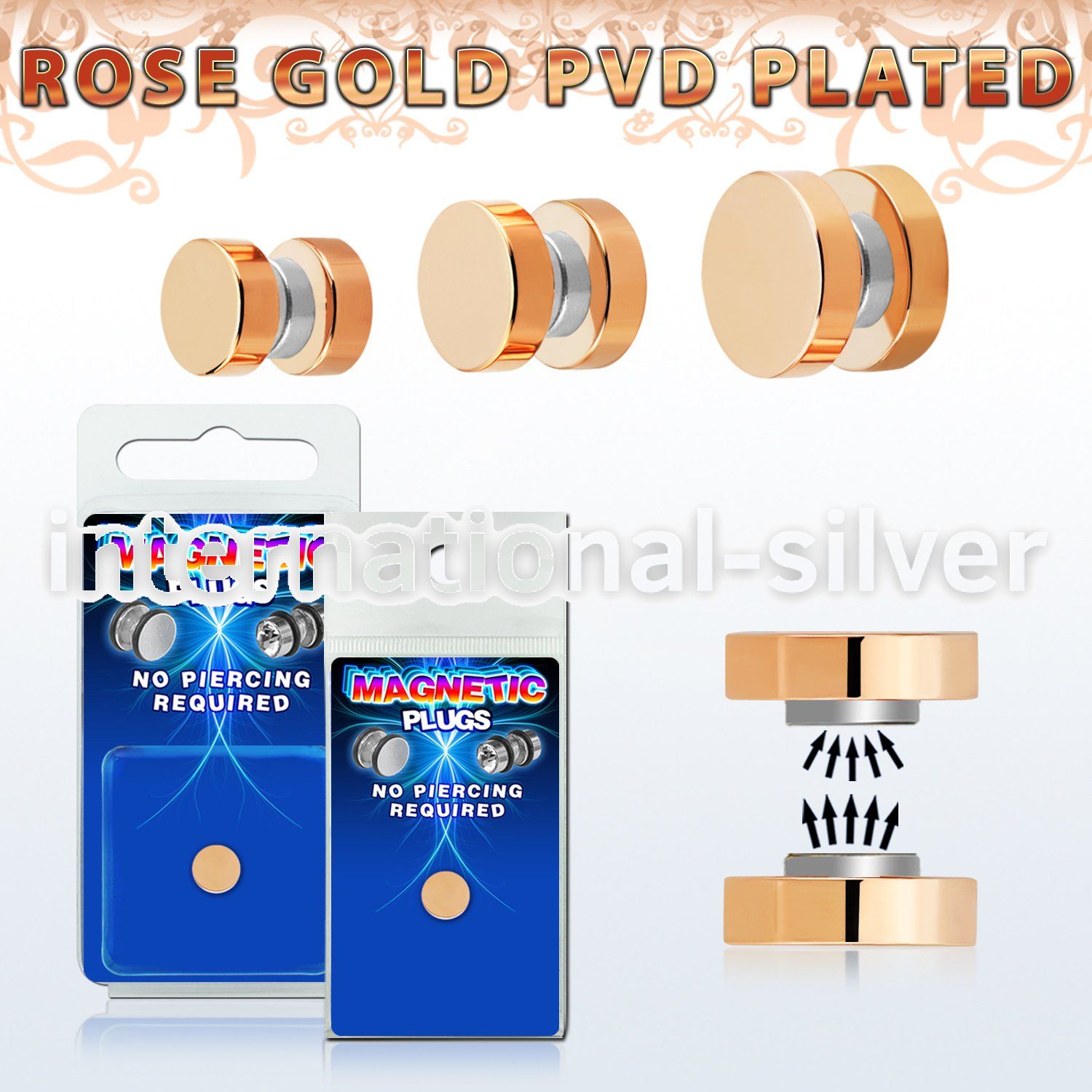 pkmp121 cheaters  illusion plugs and tapers anodized surgical steel 316l ear lobe