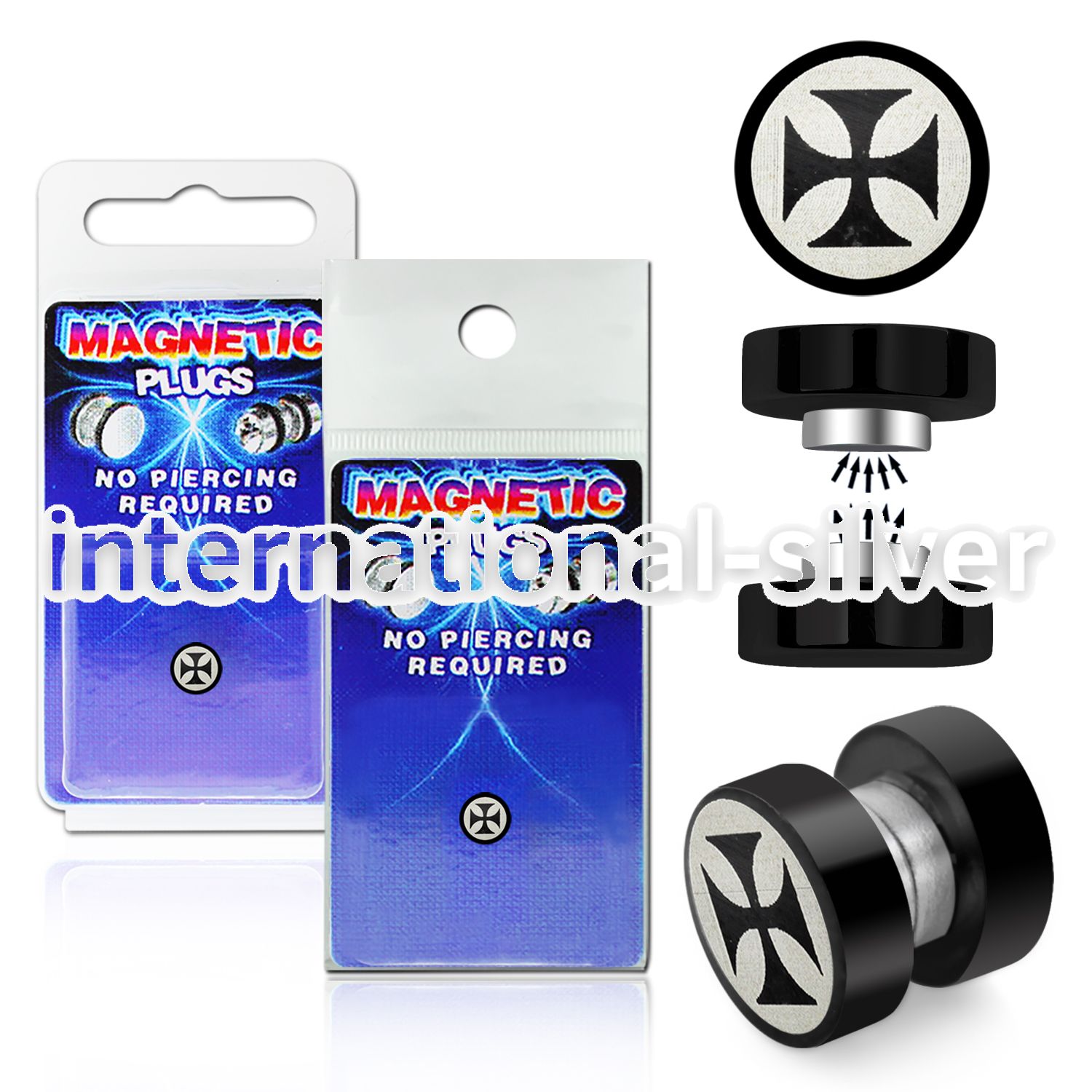 pkmp41 cheaters  illusion plugs and tapers anodized surgical steel 316l ear lobe