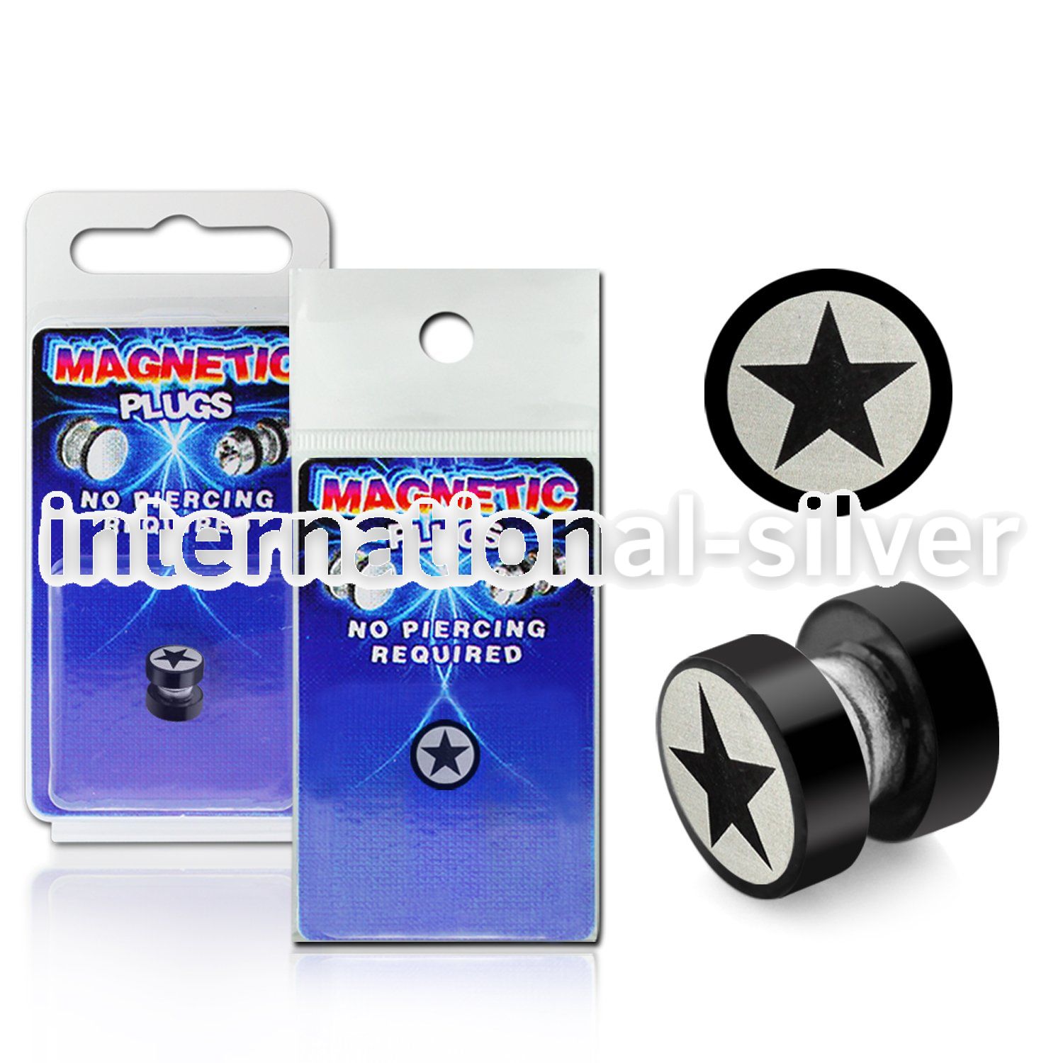 pkmp43 cheaters  illusion plugs and tapers anodized surgical steel 316l ear lobe