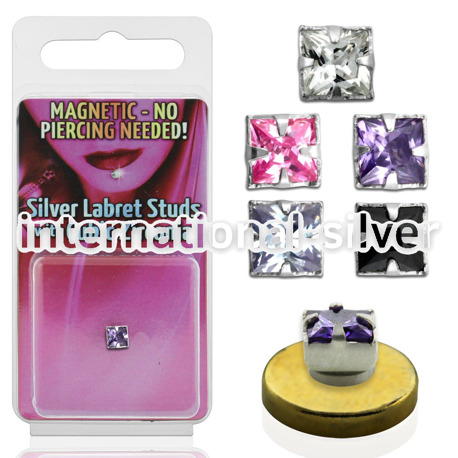 pkmq4m fake illusion body jewelry silver 925 belly button